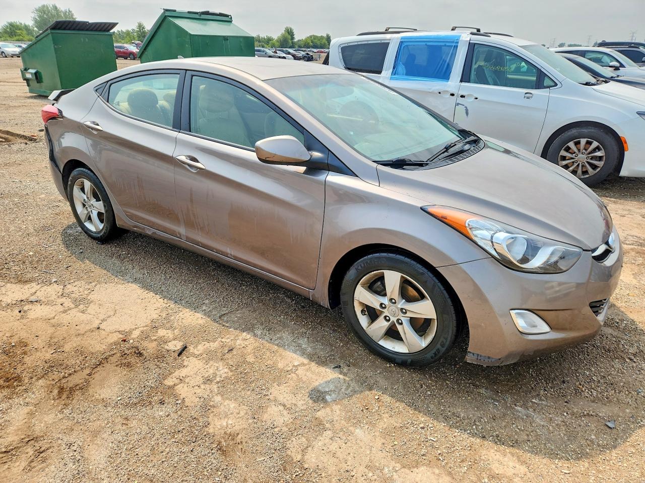 2012 Hyundai Elantra Gls Gray vin: 5NPDH4AE1CH140304