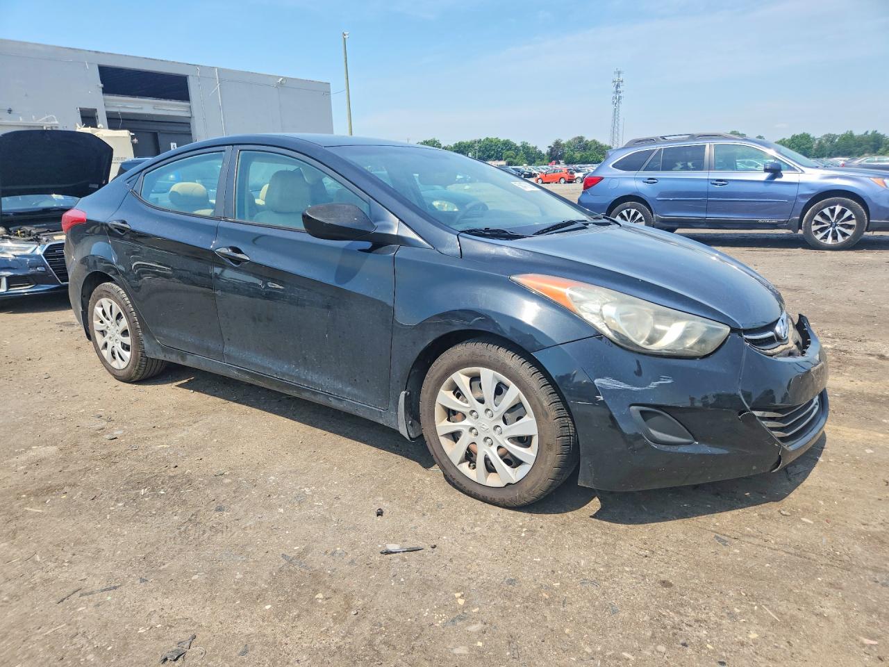 2012 Hyundai Elantra Gls Black vin: 5NPDH4AE1CH140819