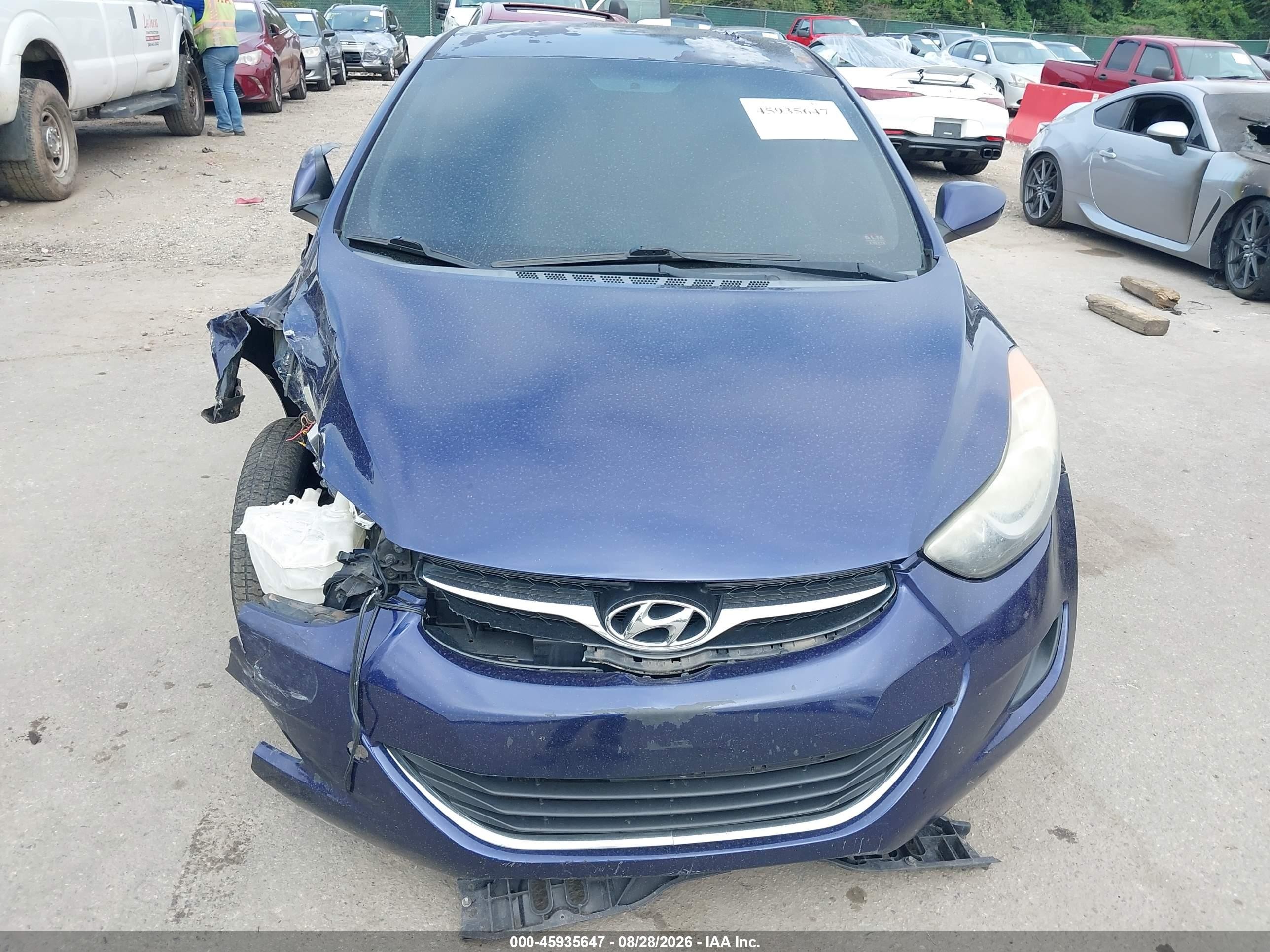 2012 Hyundai Elantra Gls Dark Blue vin: 5NPDH4AE1CH142294