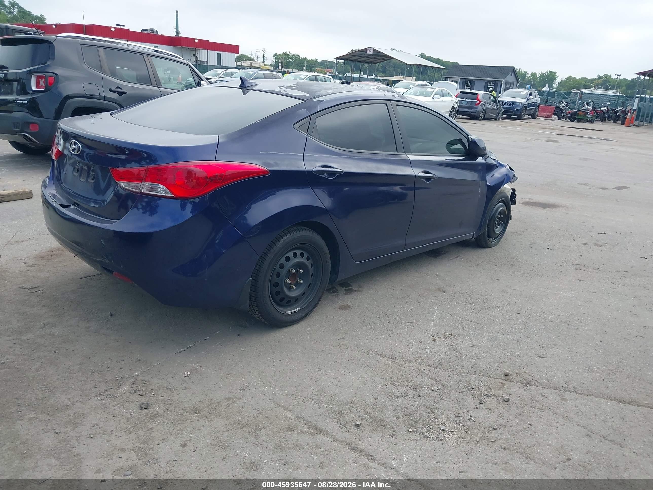 2012 Hyundai Elantra Gls Dark Blue vin: 5NPDH4AE1CH142294