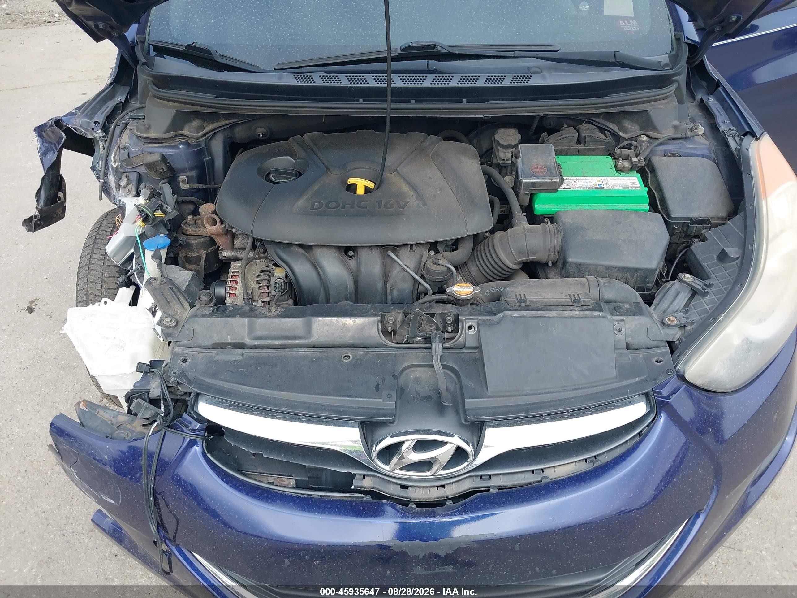 2012 Hyundai Elantra Gls Dark Blue vin: 5NPDH4AE1CH142294