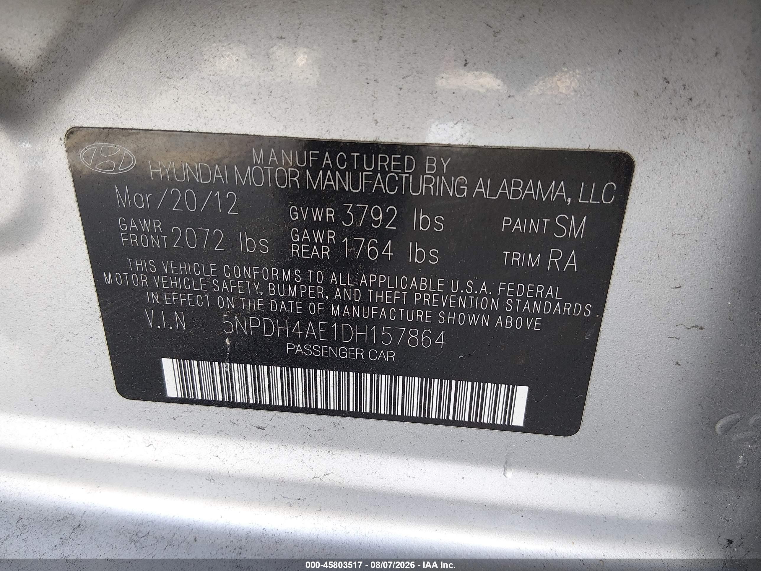 2013 Hyundai Elantra Gls Серебряный vin: 5NPDH4AE1DH157864