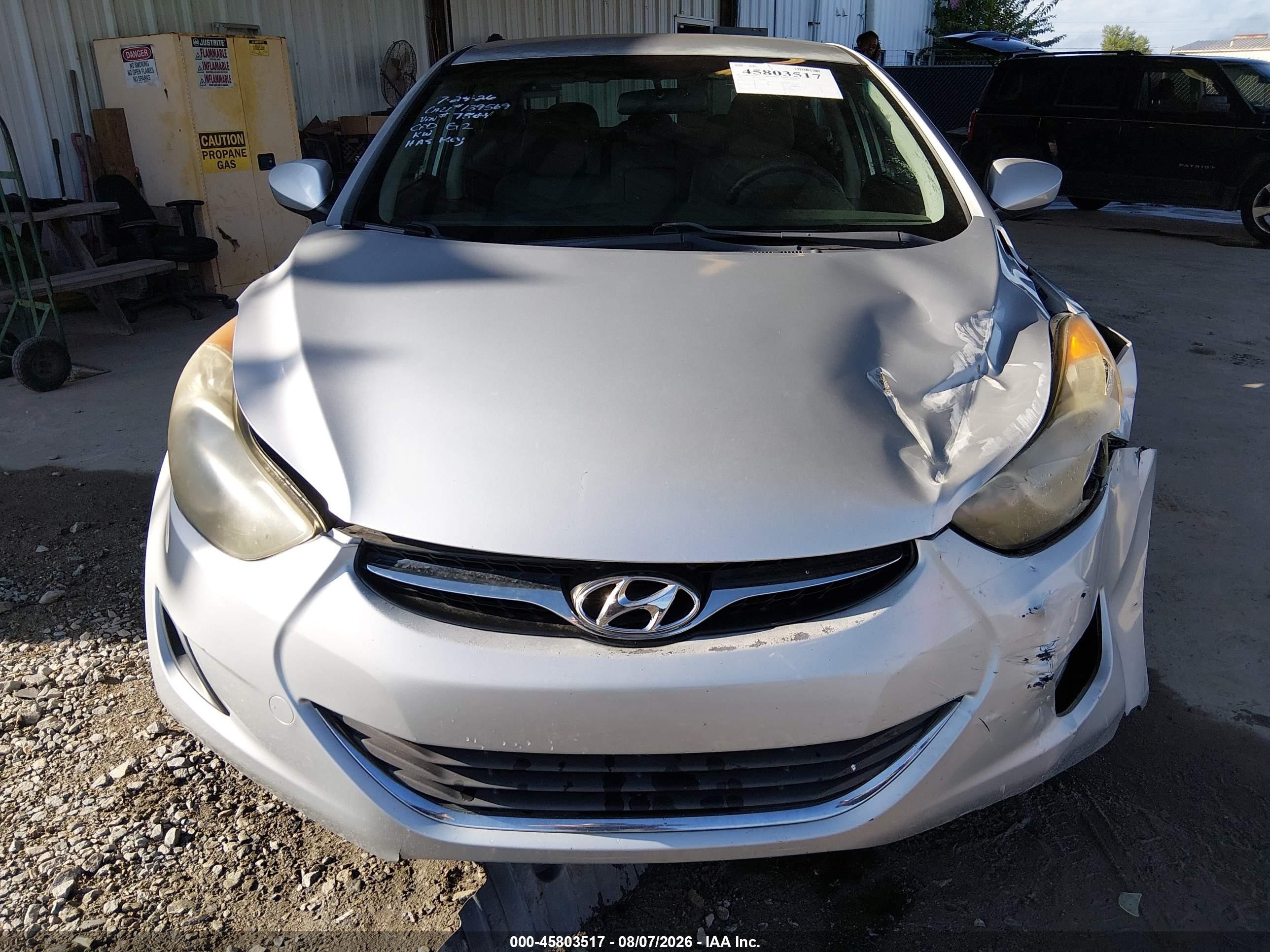 2013 Hyundai Elantra Gls Серебряный vin: 5NPDH4AE1DH157864