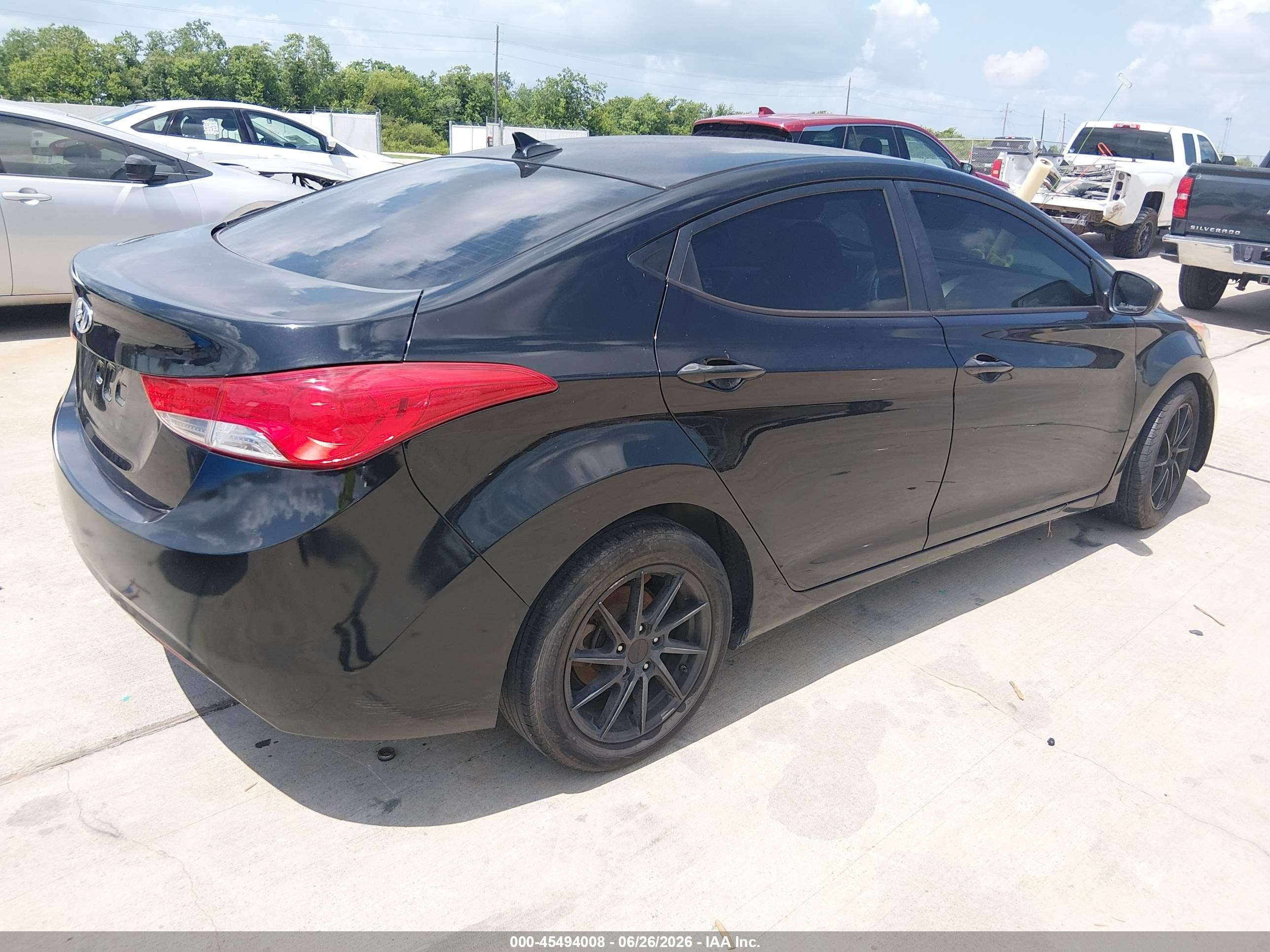 2013 Hyundai Elantra Gls Черный vin: 5NPDH4AE1DH160375