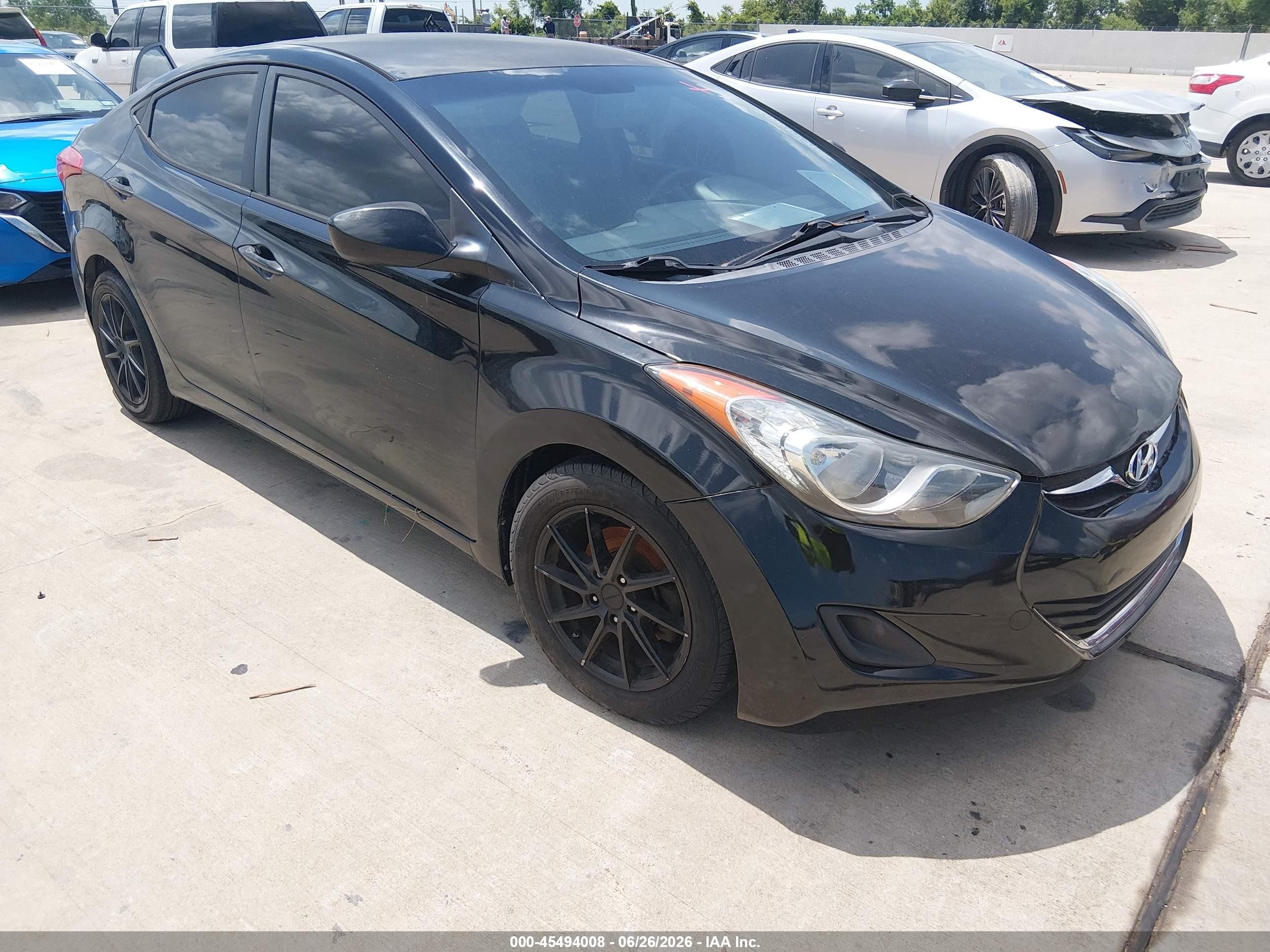 2013 Hyundai Elantra Gls Черный vin: 5NPDH4AE1DH160375