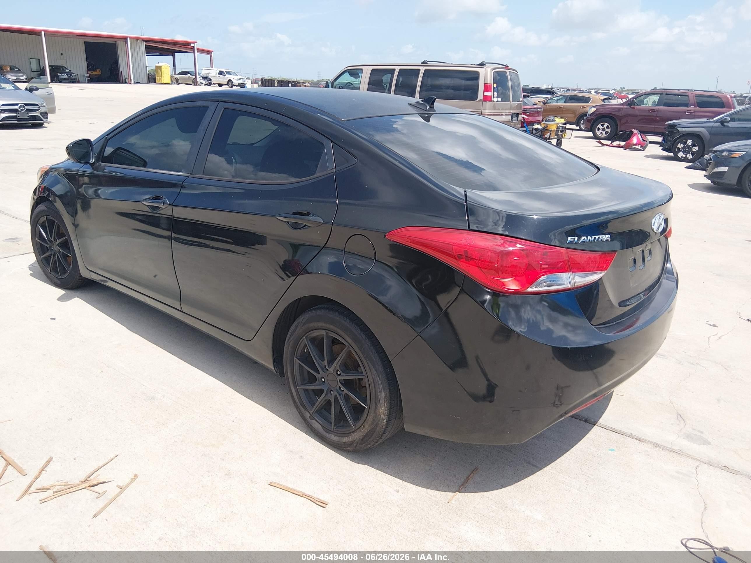 2013 Hyundai Elantra Gls Черный vin: 5NPDH4AE1DH160375