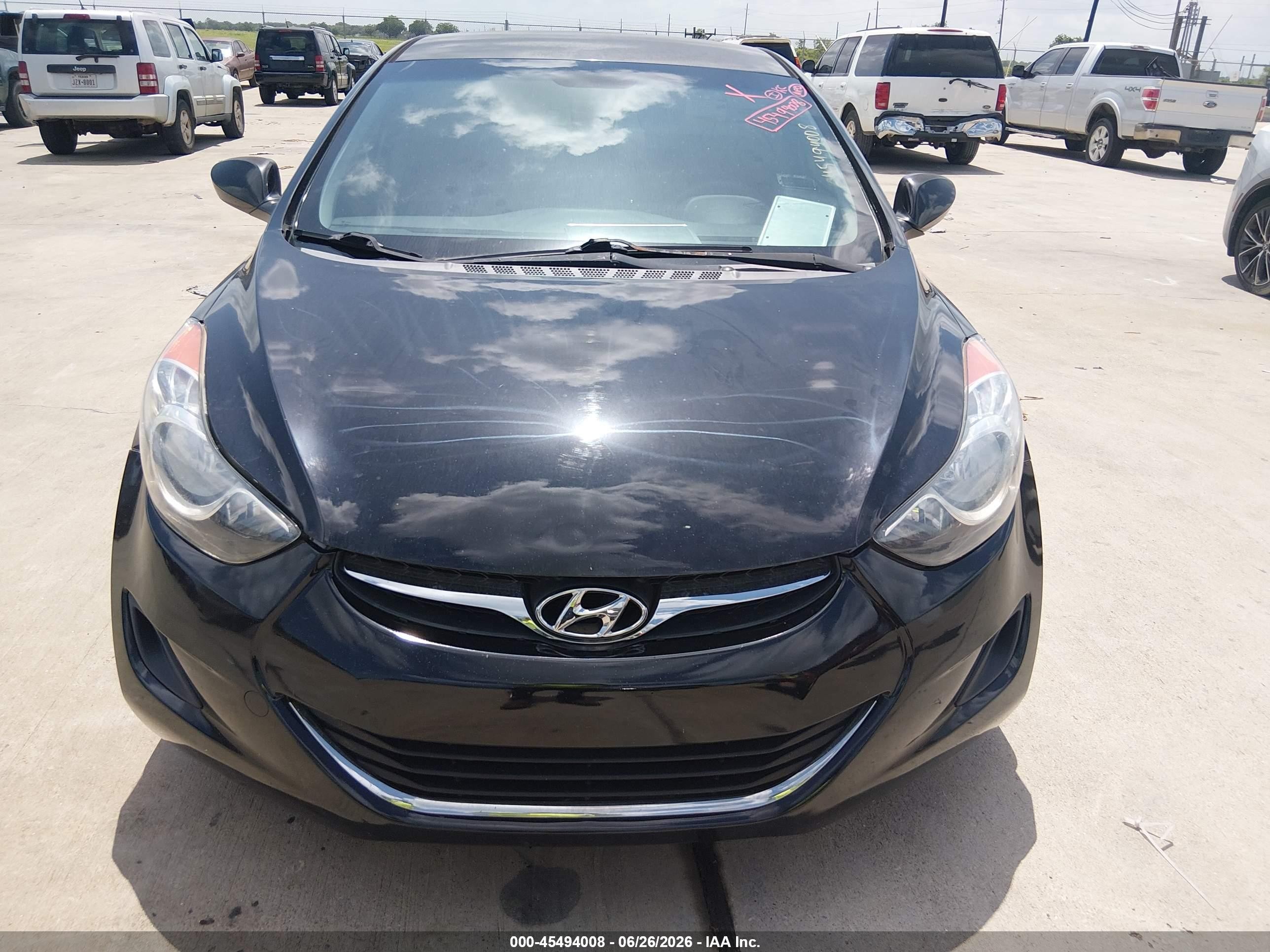 2013 Hyundai Elantra Gls Черный vin: 5NPDH4AE1DH160375