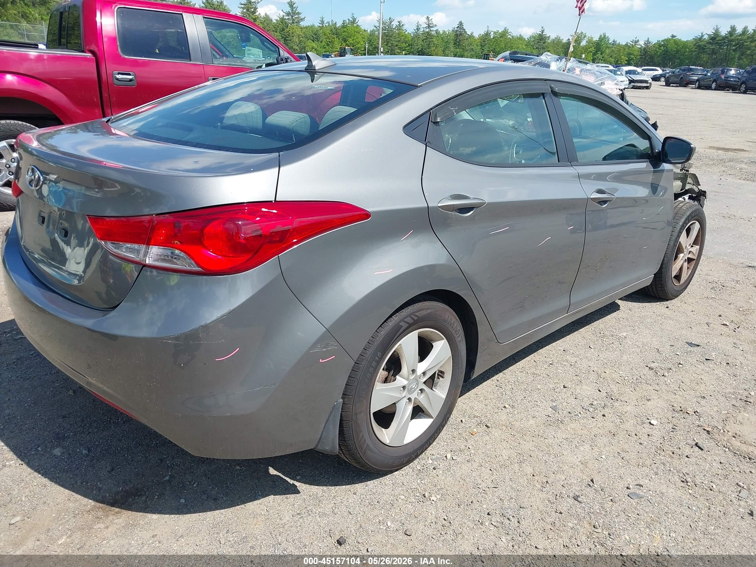 2013 Hyundai Elantra Gls Gray vin: 5NPDH4AE1DH161283
