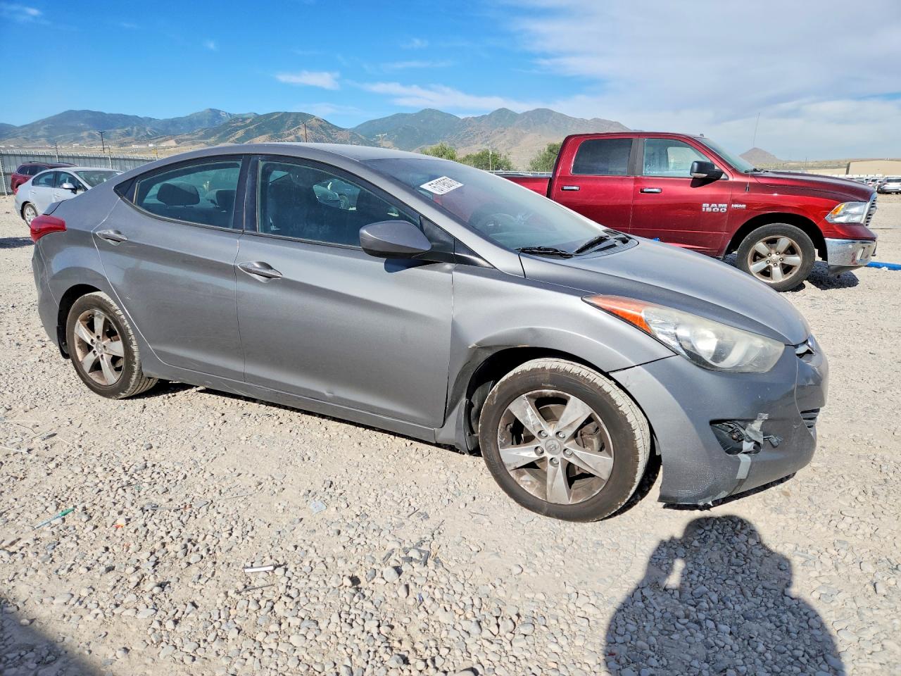2013 Hyundai Elantra Gls Gray vin: 5NPDH4AE1DH173322