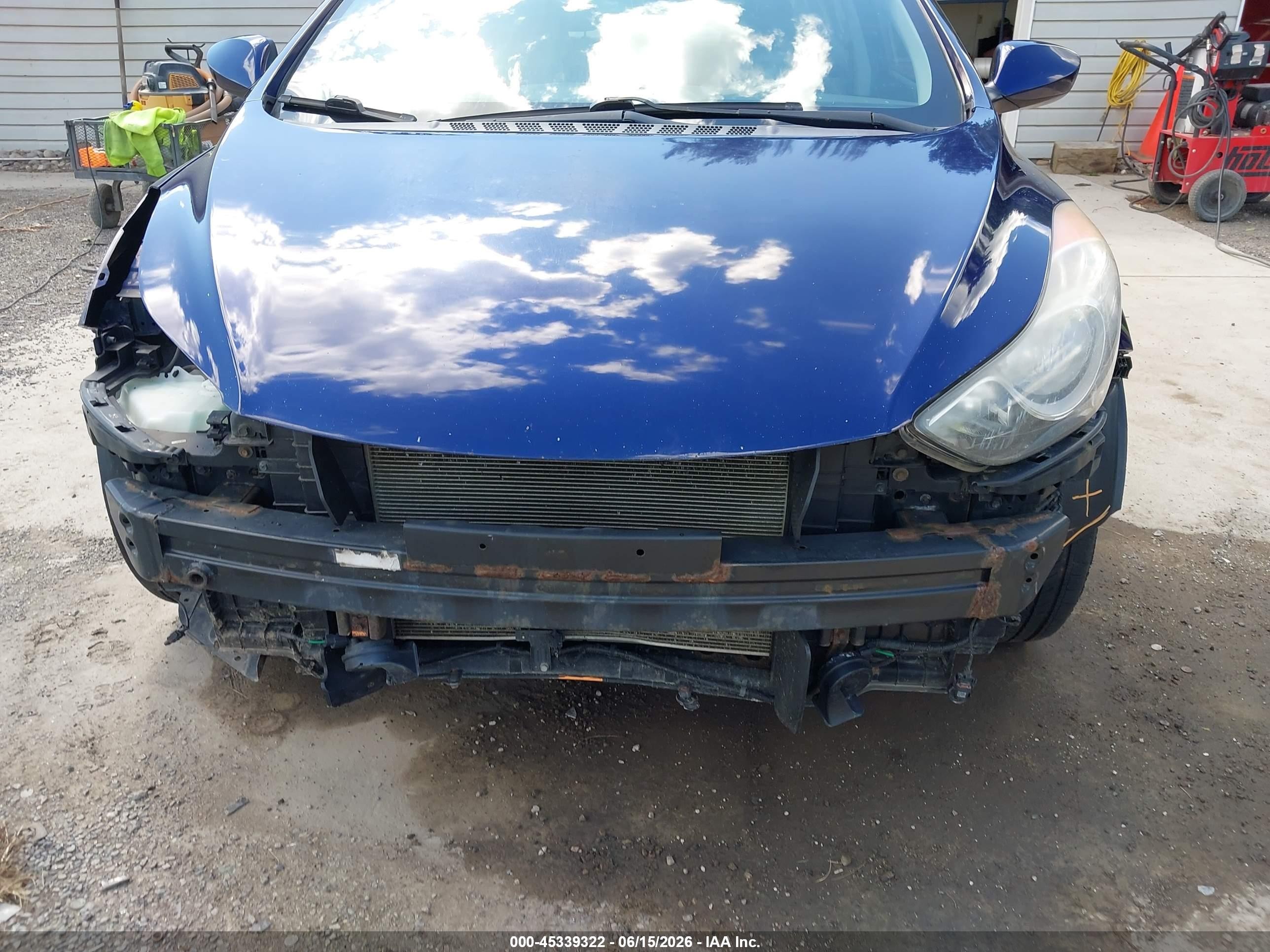2013 Hyundai Elantra Gls Blue vin: 5NPDH4AE1DH174034