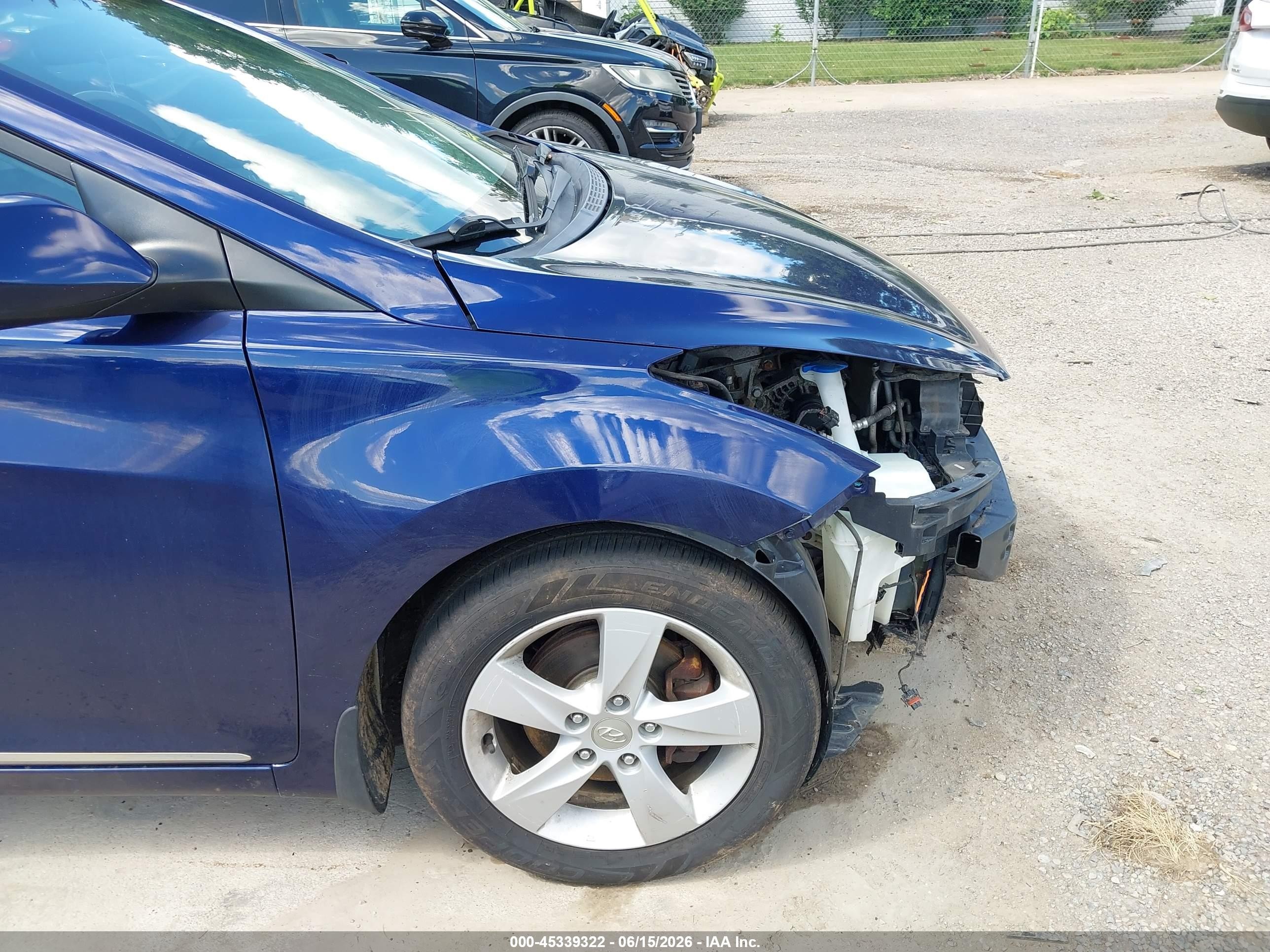2013 Hyundai Elantra Gls Blue vin: 5NPDH4AE1DH174034