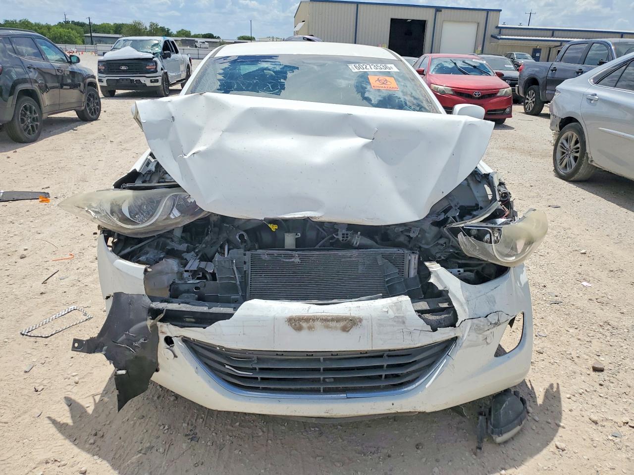 2013 Hyundai Elantra Gls White vin: 5NPDH4AE1DH176723