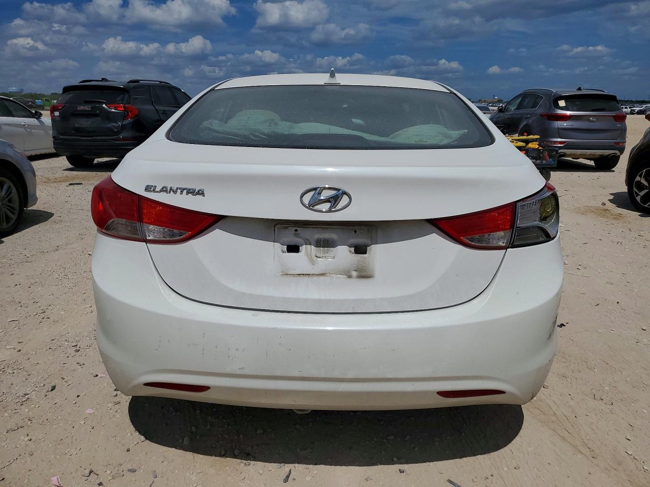 2013 Hyundai Elantra Gls White vin: 5NPDH4AE1DH176723