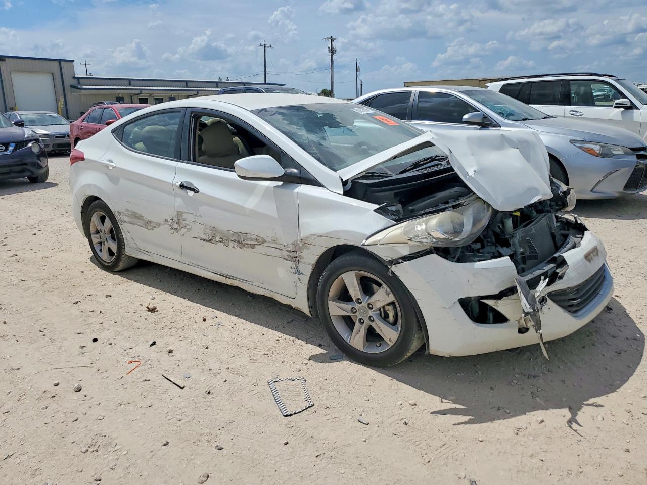2013 Hyundai Elantra Gls White vin: 5NPDH4AE1DH176723