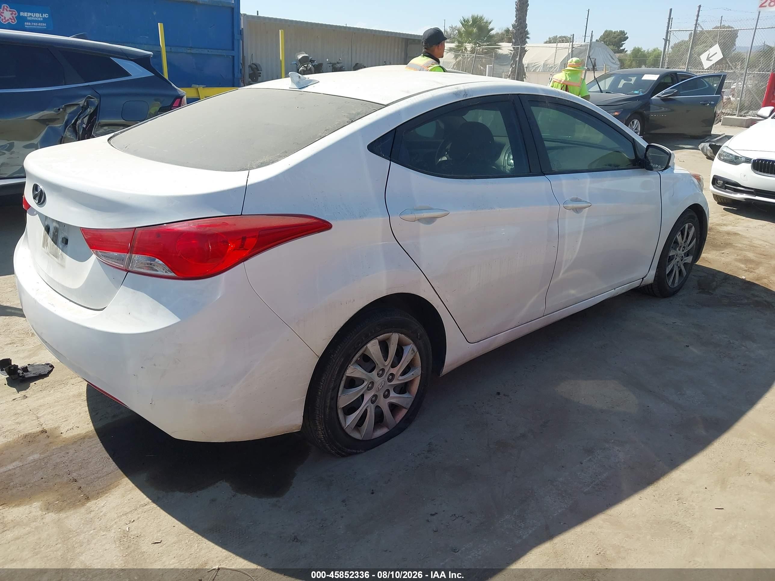 2013 Hyundai Elantra Gls Белый vin: 5NPDH4AE1DH187141