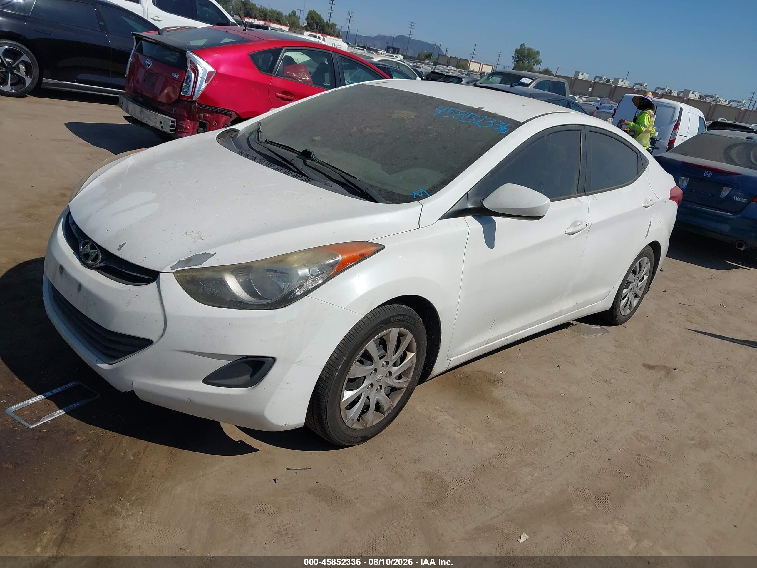2013 Hyundai Elantra Gls Белый vin: 5NPDH4AE1DH187141