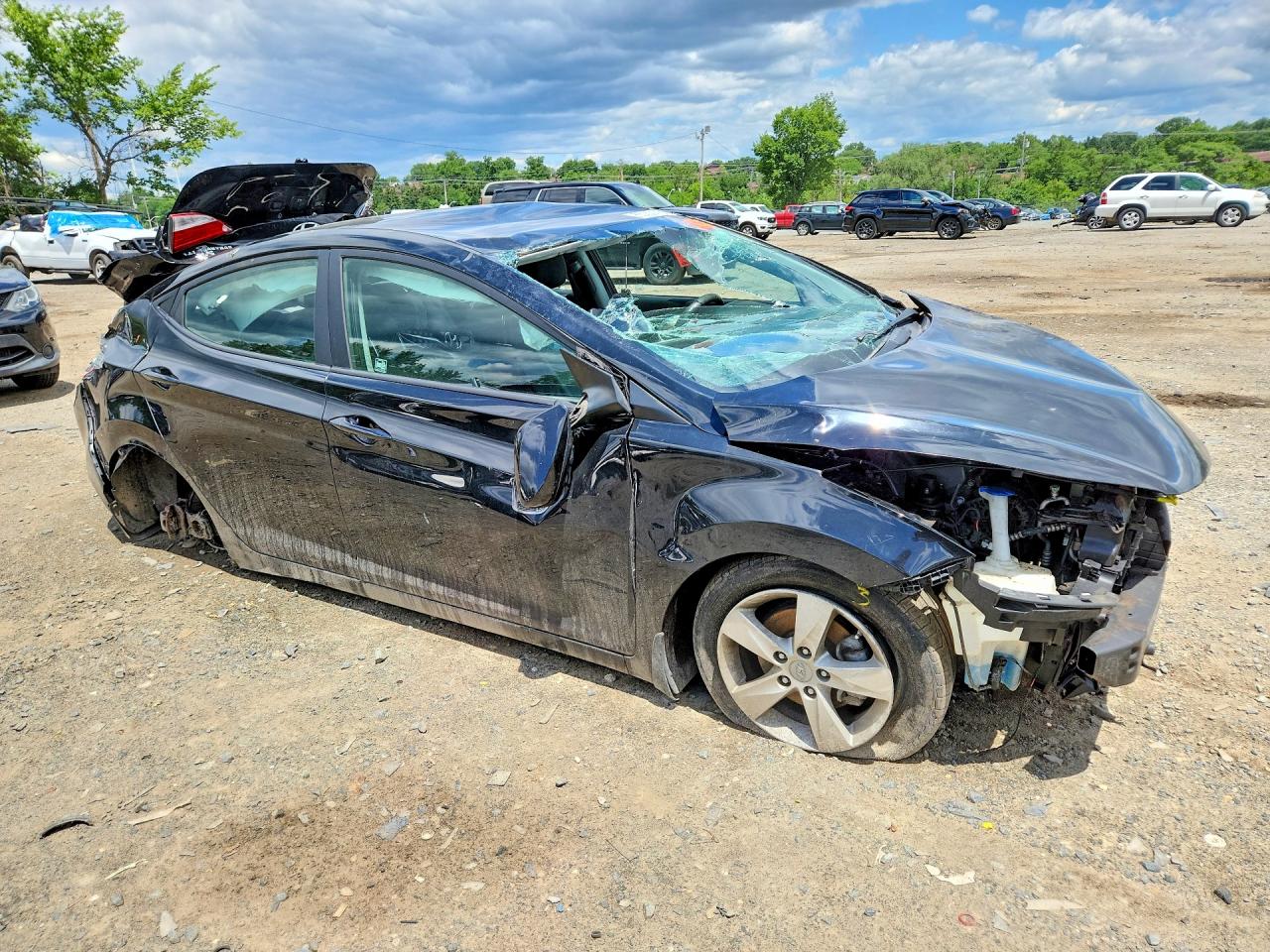 2013 Hyundai Elantra Gls Black vin: 5NPDH4AE1DH189634