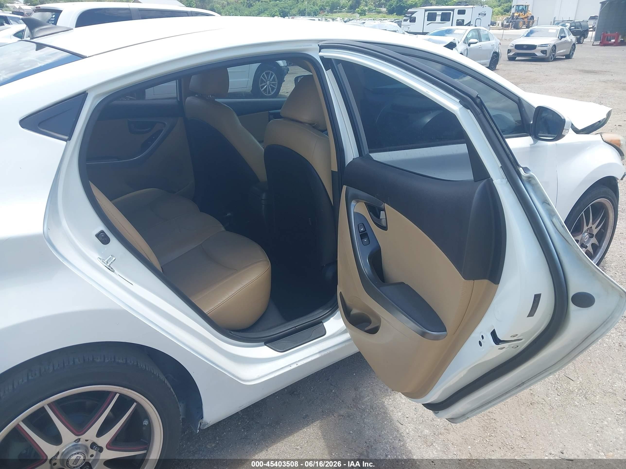 2013 Hyundai Elantra Limited White vin: 5NPDH4AE1DH194915