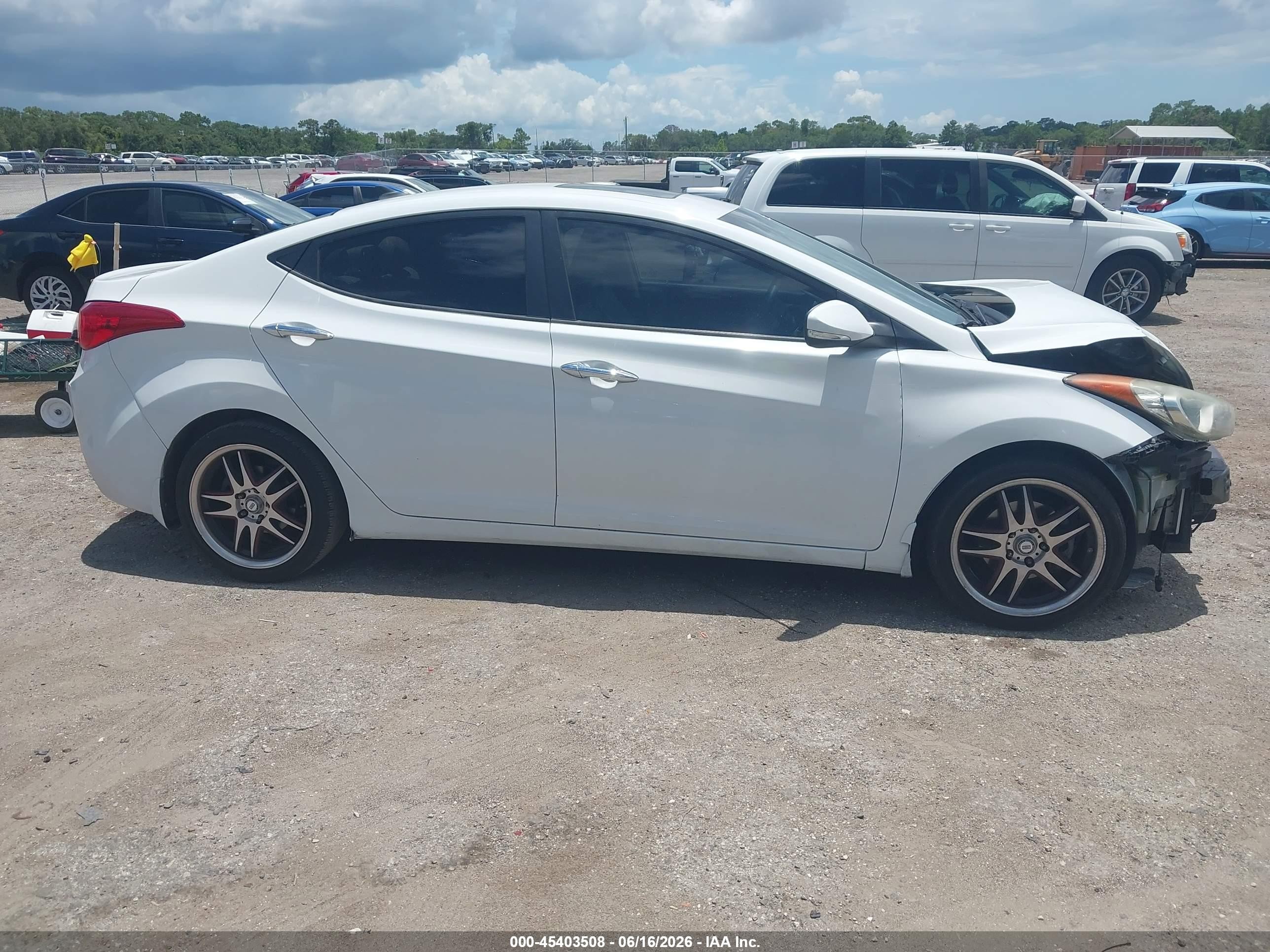 2013 Hyundai Elantra Limited White vin: 5NPDH4AE1DH194915
