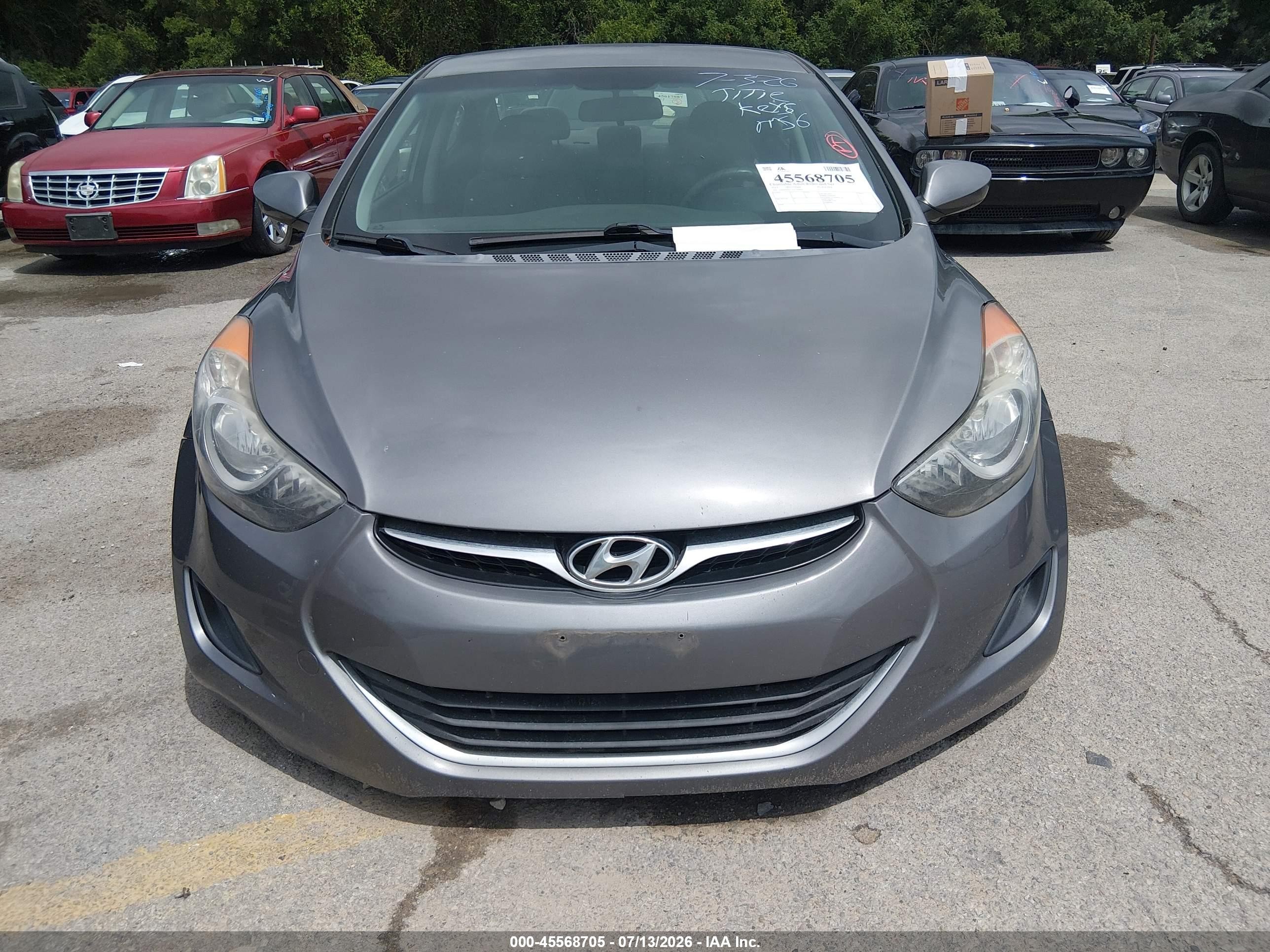 2013 Hyundai Elantra Gls Gray vin: 5NPDH4AE1DH195496