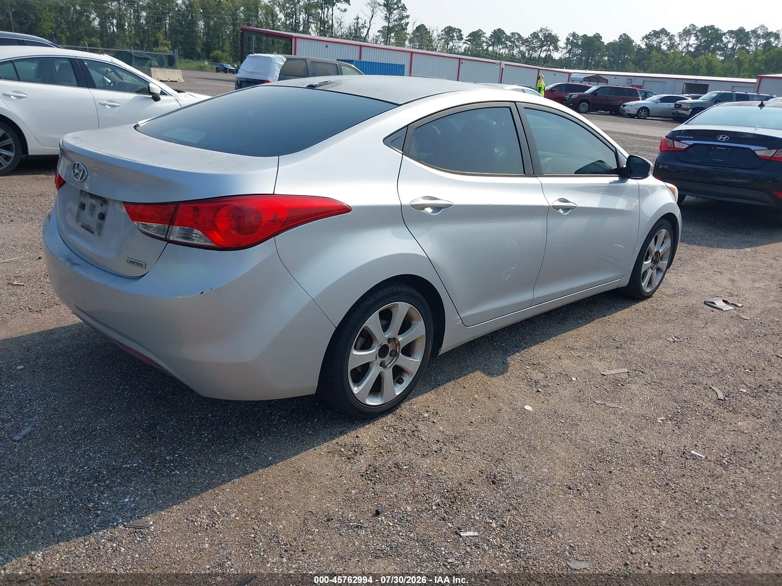 2013 Hyundai Elantra Limited Gray vin: 5NPDH4AE1DH203984