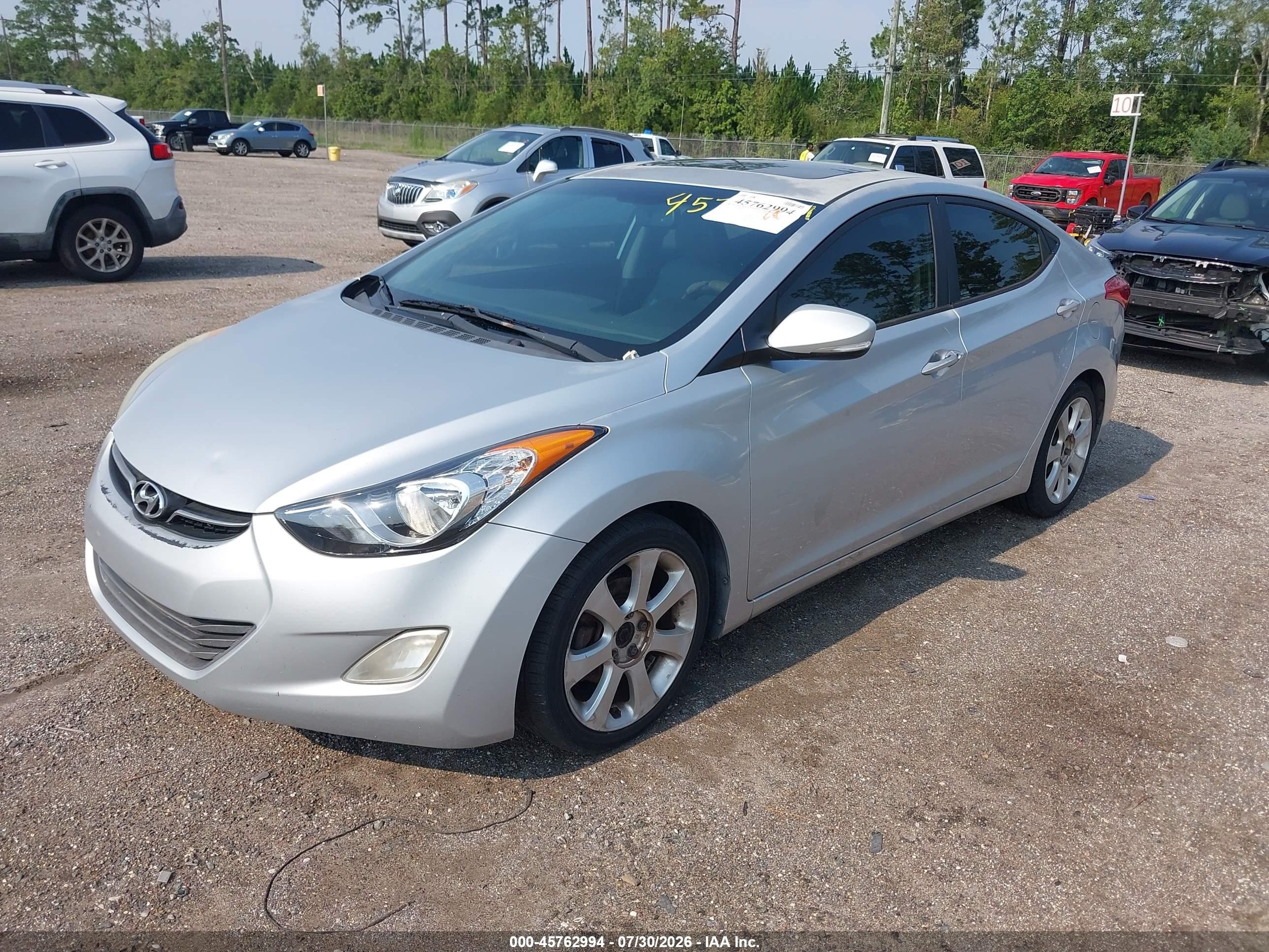 2013 Hyundai Elantra Limited Gray vin: 5NPDH4AE1DH203984