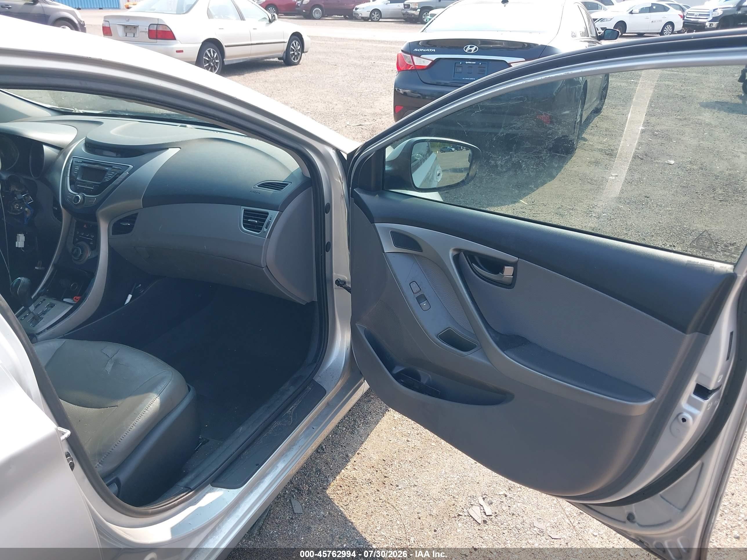 2013 Hyundai Elantra Limited Gray vin: 5NPDH4AE1DH203984