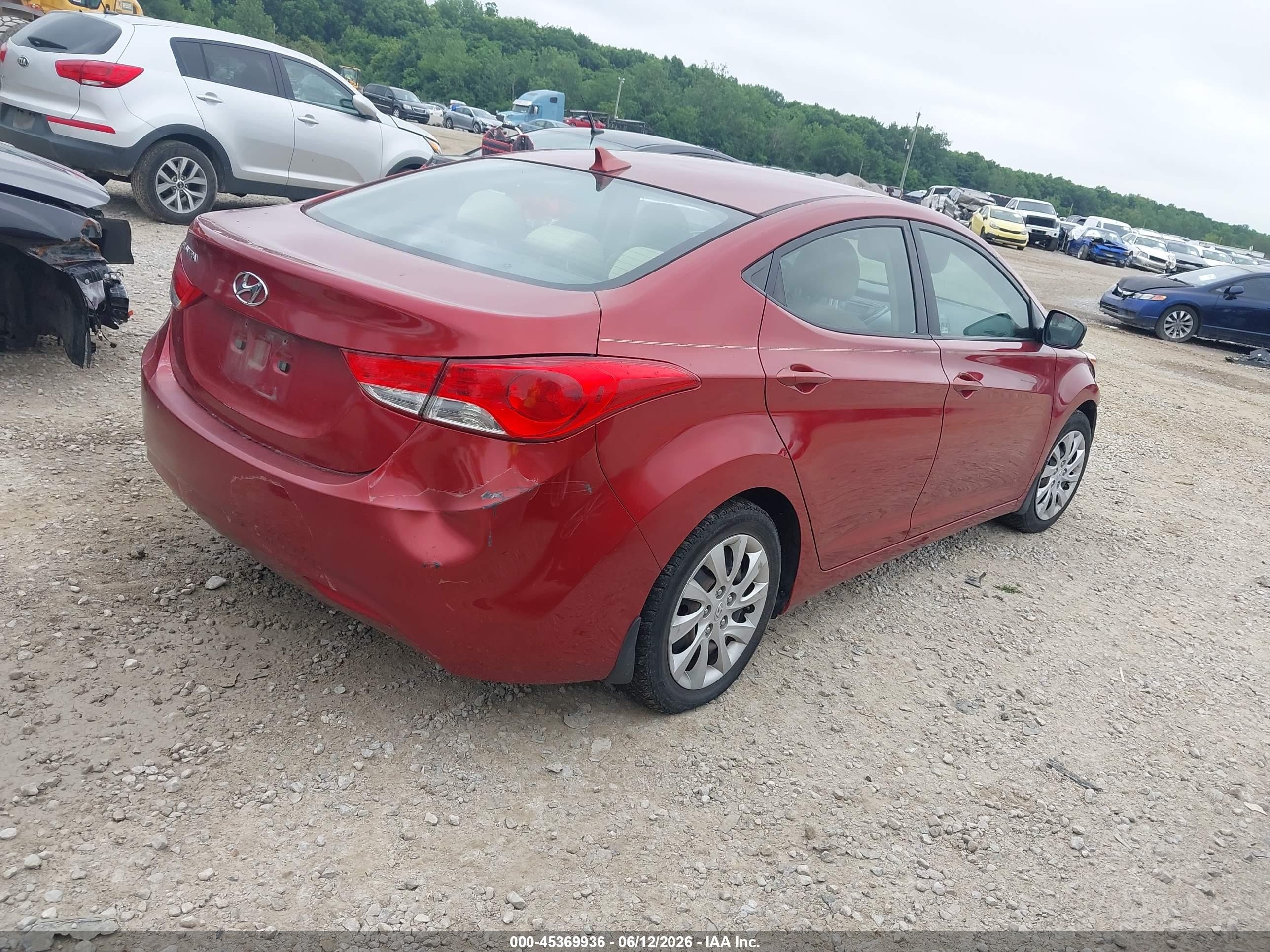 2013 Hyundai Elantra Gls Красный vin: 5NPDH4AE1DH206545