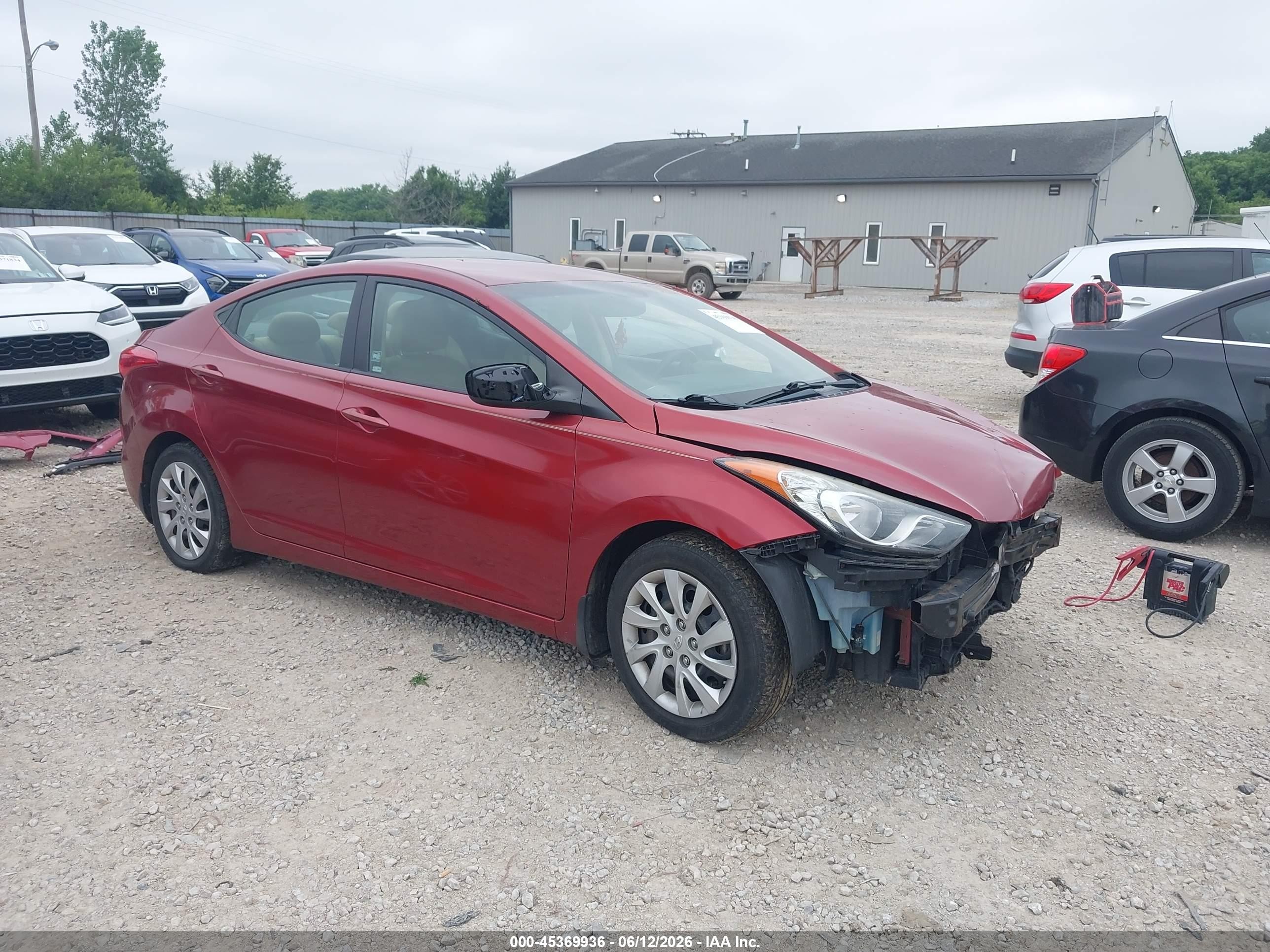 2013 Hyundai Elantra Gls Красный vin: 5NPDH4AE1DH206545