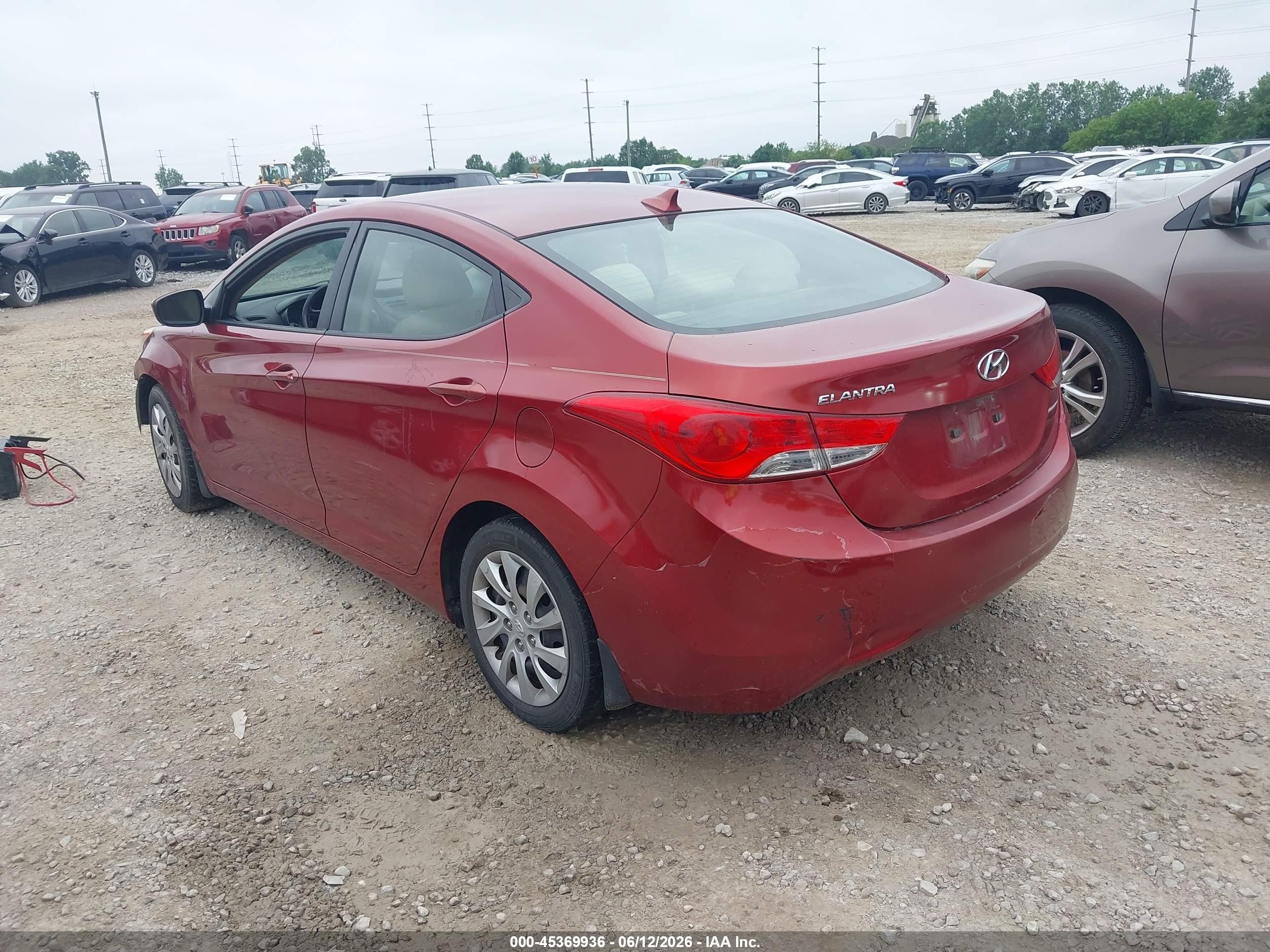 2013 Hyundai Elantra Gls Красный vin: 5NPDH4AE1DH206545