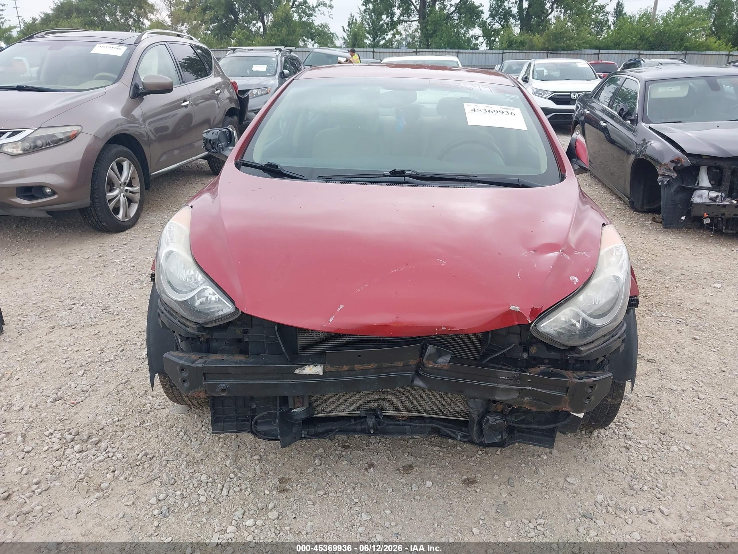 2013 Hyundai Elantra Gls Красный vin: 5NPDH4AE1DH206545