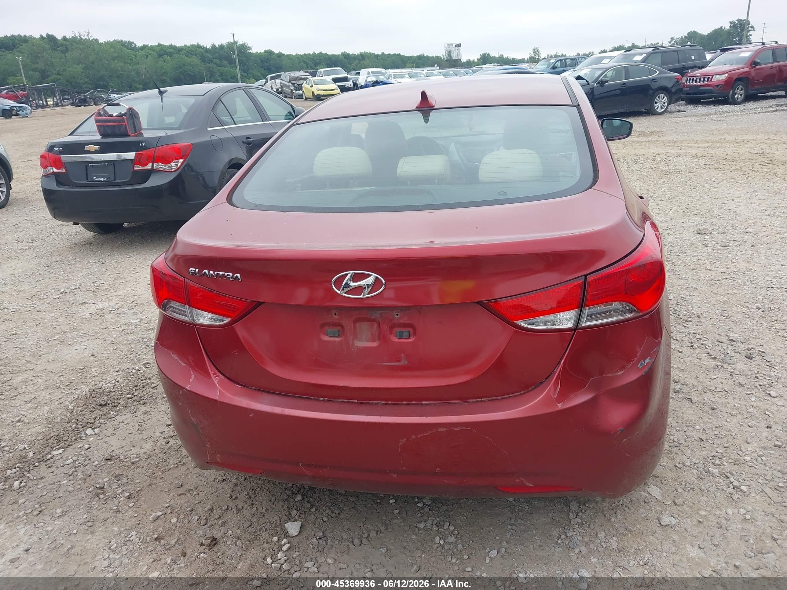 2013 Hyundai Elantra Gls Красный vin: 5NPDH4AE1DH206545