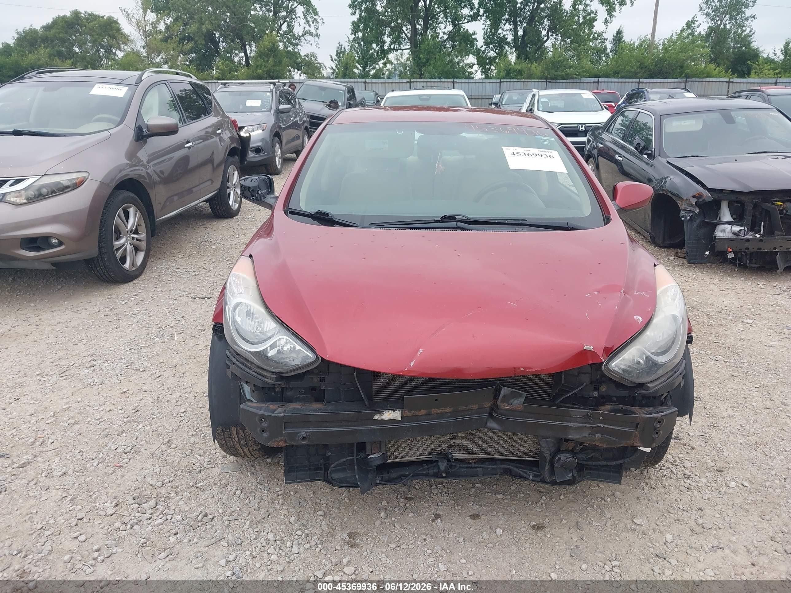 2013 Hyundai Elantra Gls Красный vin: 5NPDH4AE1DH206545