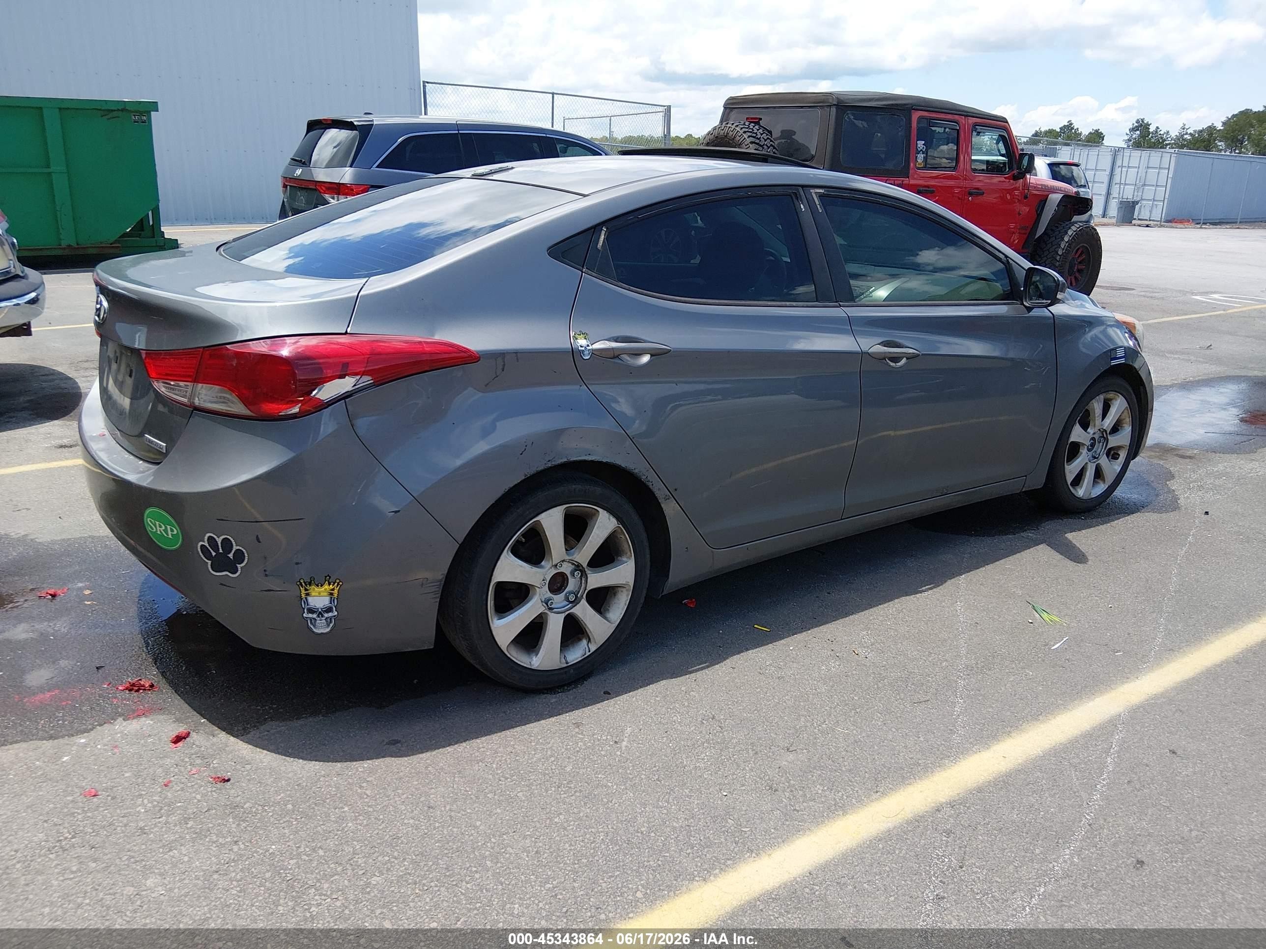 2013 Hyundai Elantra Limited Gray vin: 5NPDH4AE1DH209333
