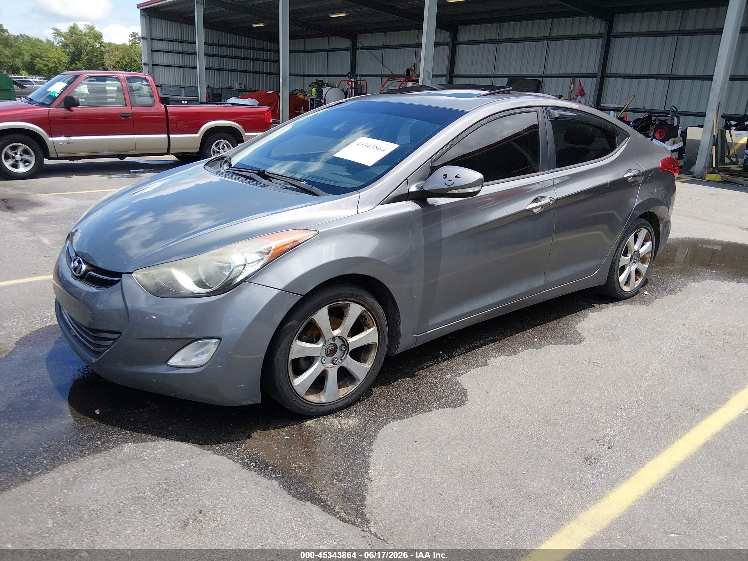 2013 Hyundai Elantra Limited Gray vin: 5NPDH4AE1DH209333