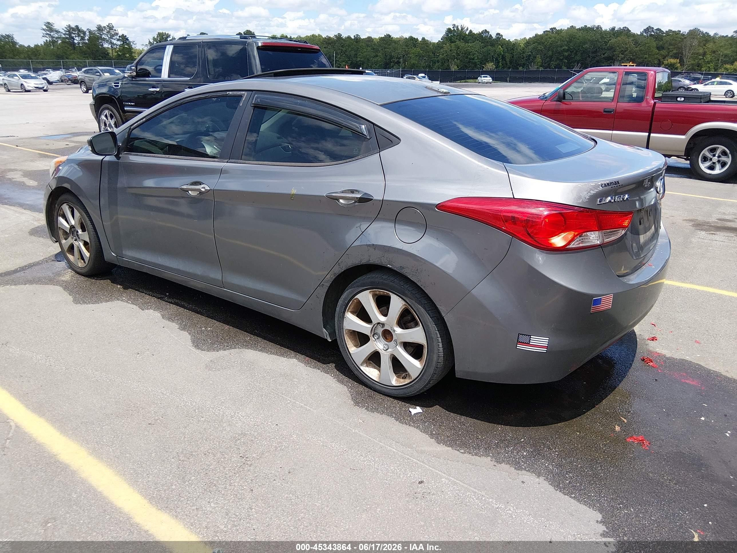 2013 Hyundai Elantra Limited Gray vin: 5NPDH4AE1DH209333