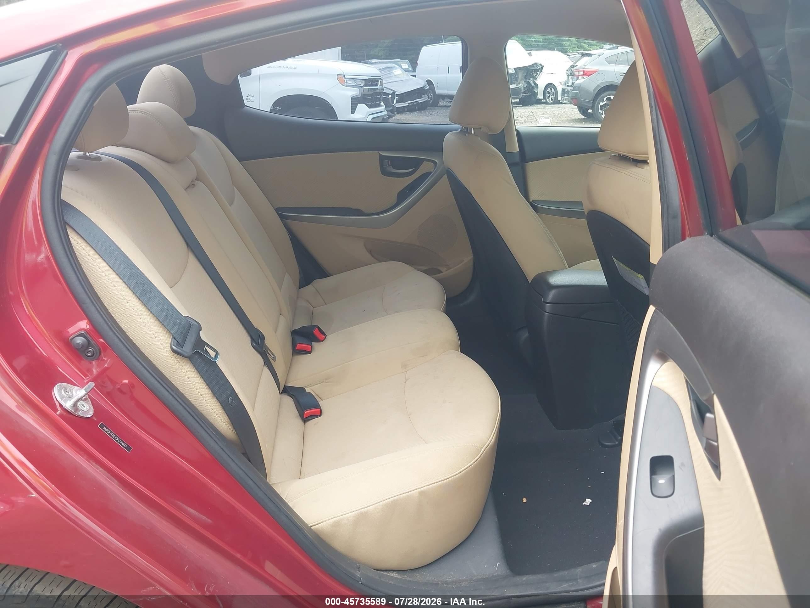 2013 Hyundai Elantra Gls Red vin: 5NPDH4AE1DH210627