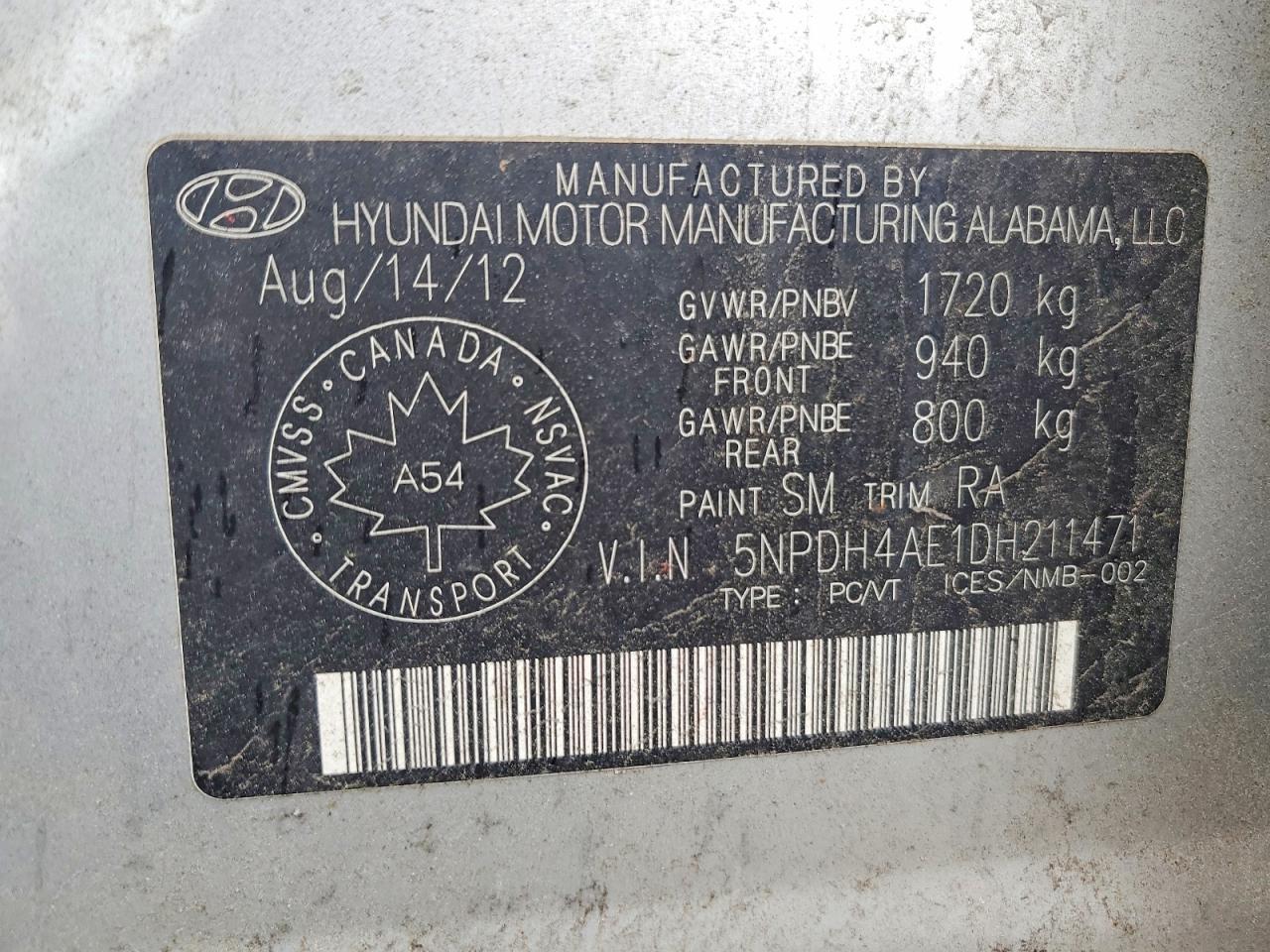 2013 Hyundai Elantra Gls Silver vin: 5NPDH4AE1DH211471