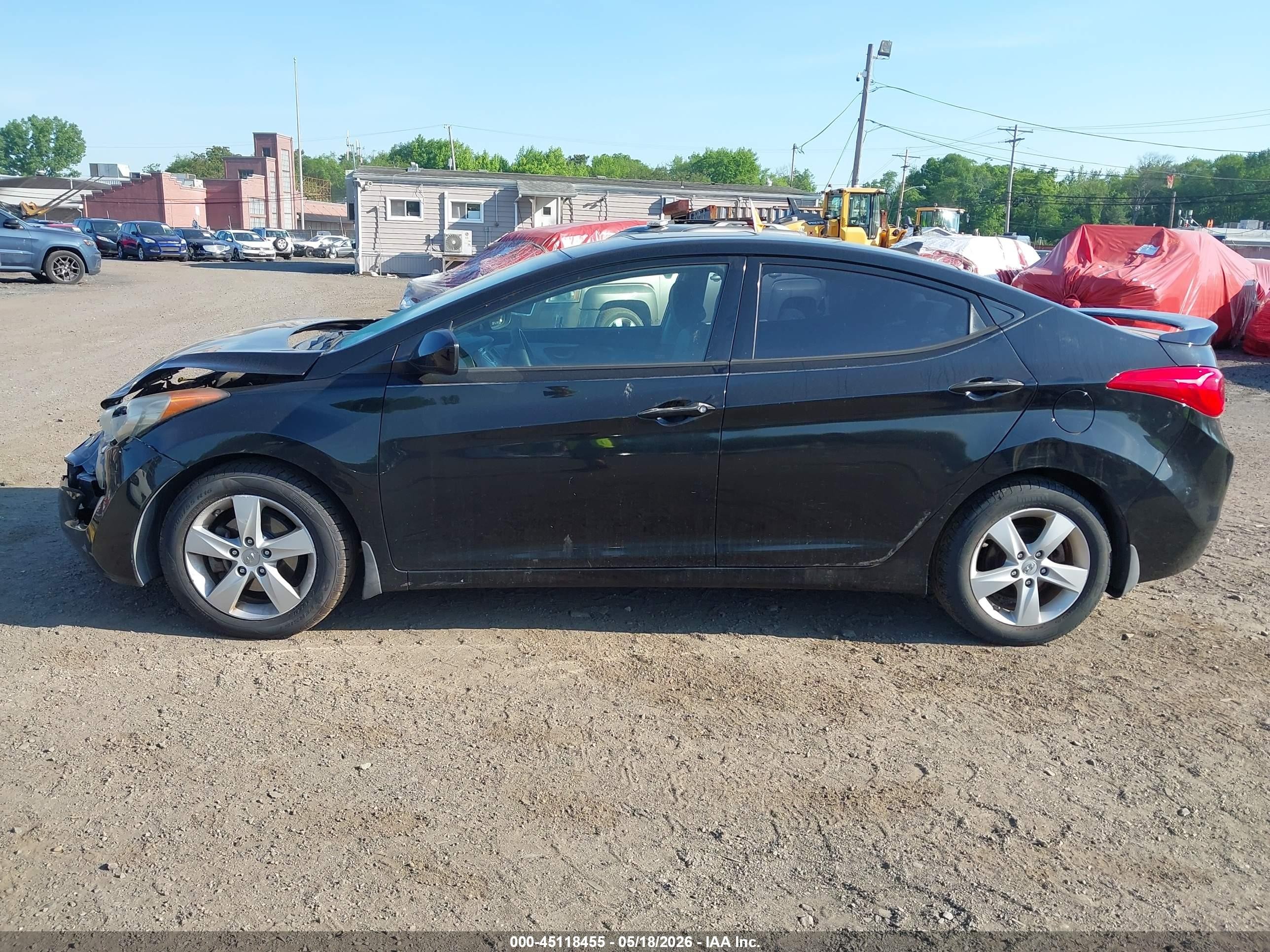 2013 Hyundai Elantra Gls Black vin: 5NPDH4AE1DH213317