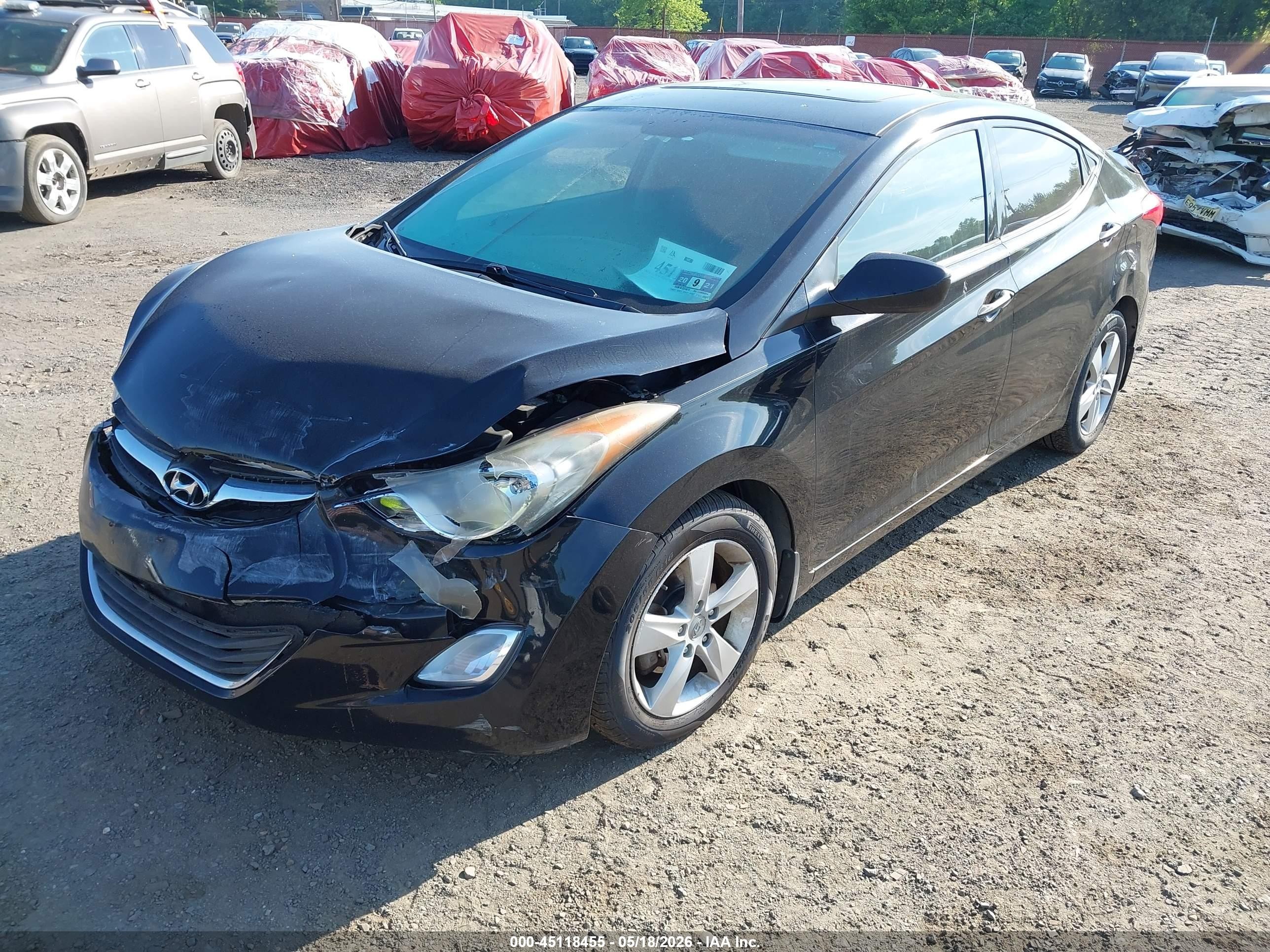 2013 Hyundai Elantra Gls Black vin: 5NPDH4AE1DH213317
