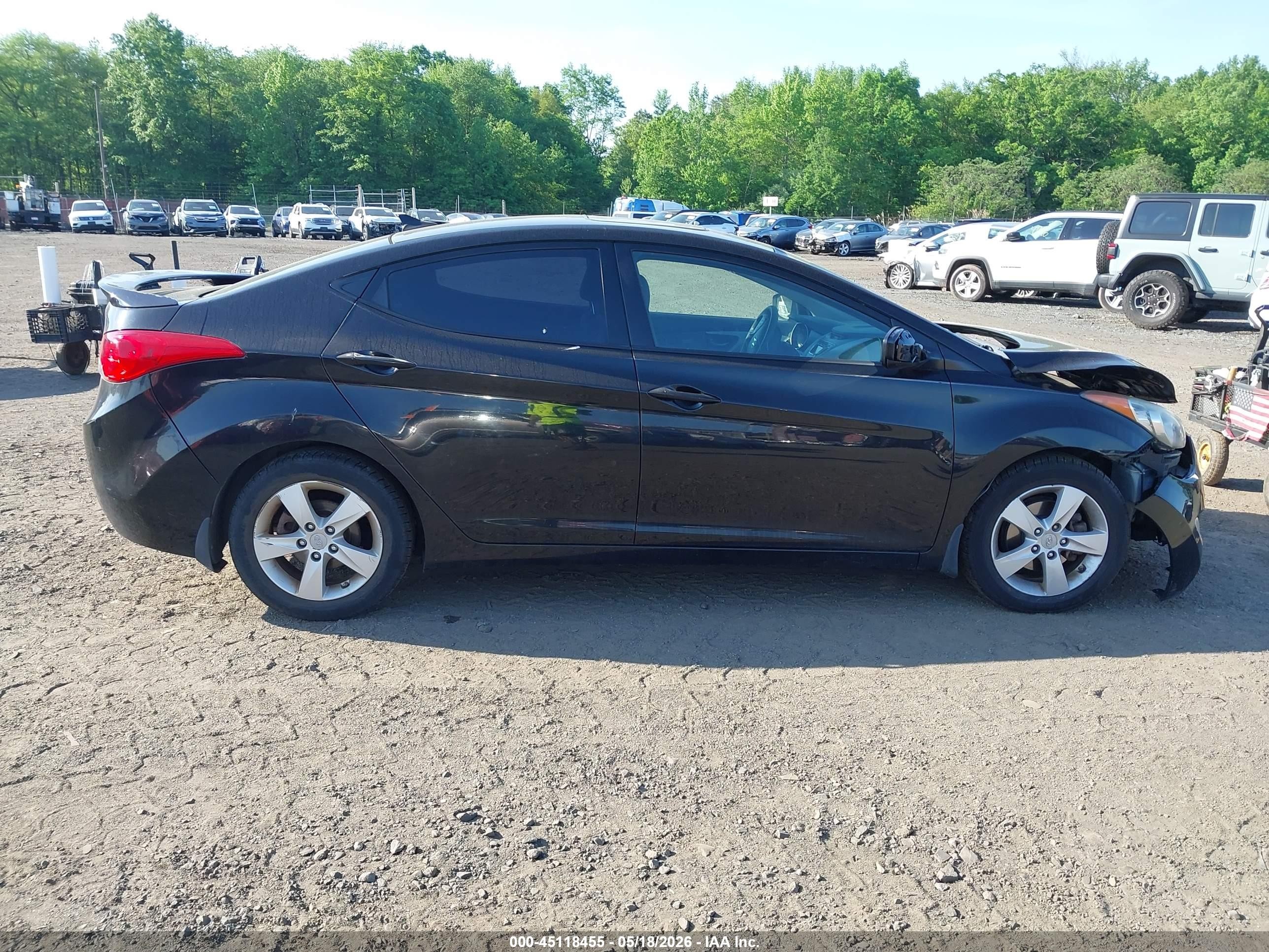 2013 Hyundai Elantra Gls Black vin: 5NPDH4AE1DH213317