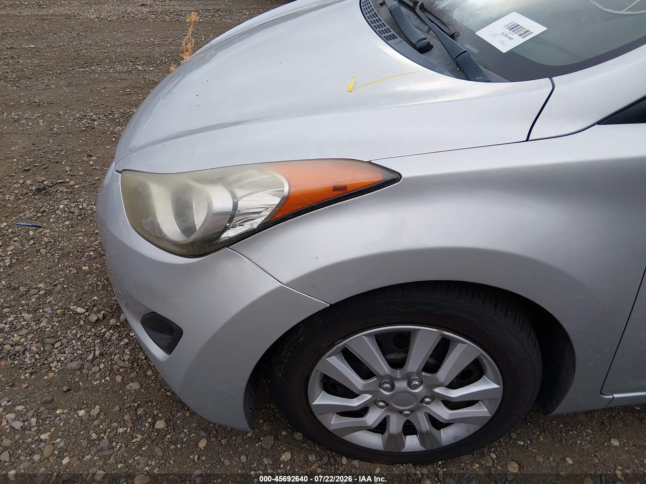 2013 Hyundai Elantra Gls Gray vin: 5NPDH4AE1DH213673