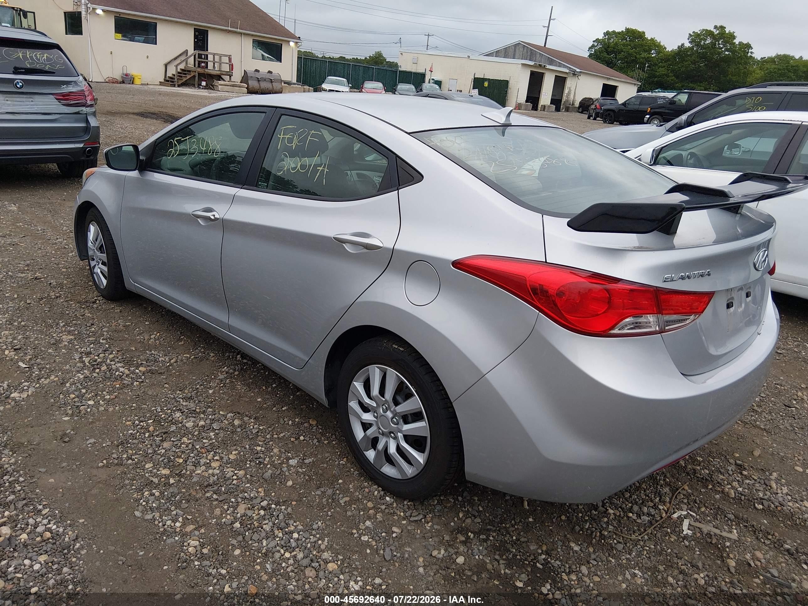 2013 Hyundai Elantra Gls Gray vin: 5NPDH4AE1DH213673