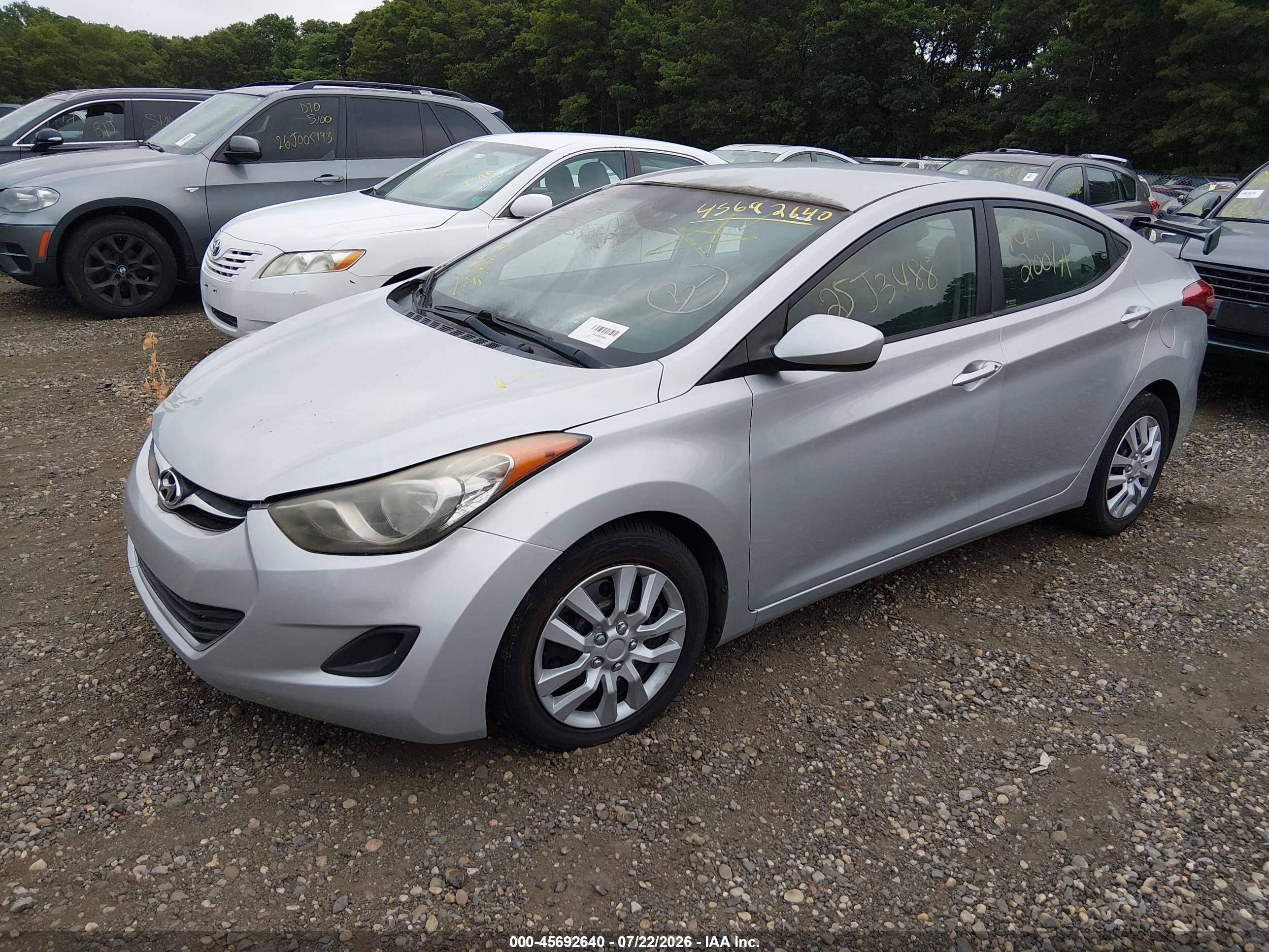 2013 Hyundai Elantra Gls Gray vin: 5NPDH4AE1DH213673