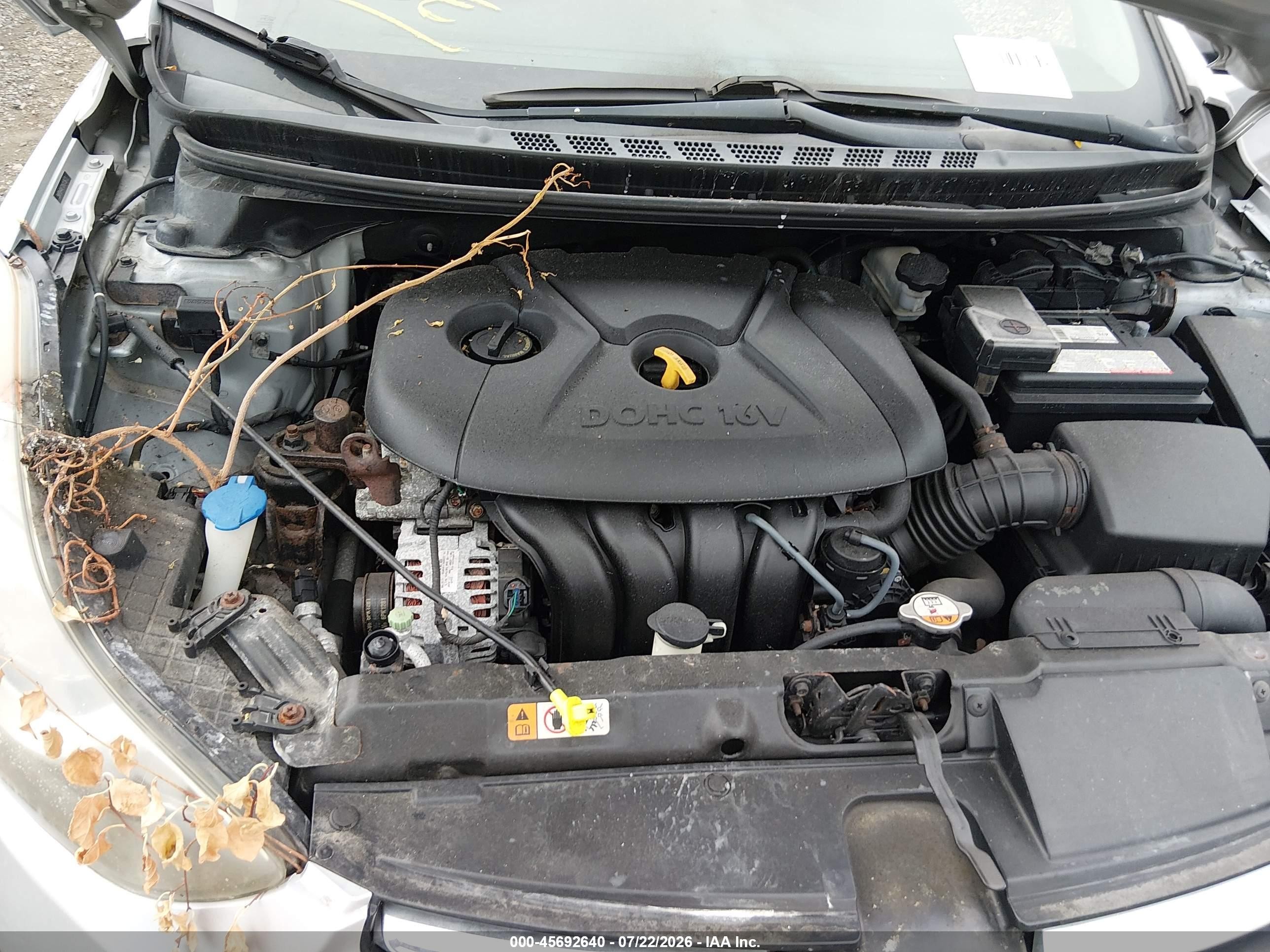 2013 Hyundai Elantra Gls Gray vin: 5NPDH4AE1DH213673