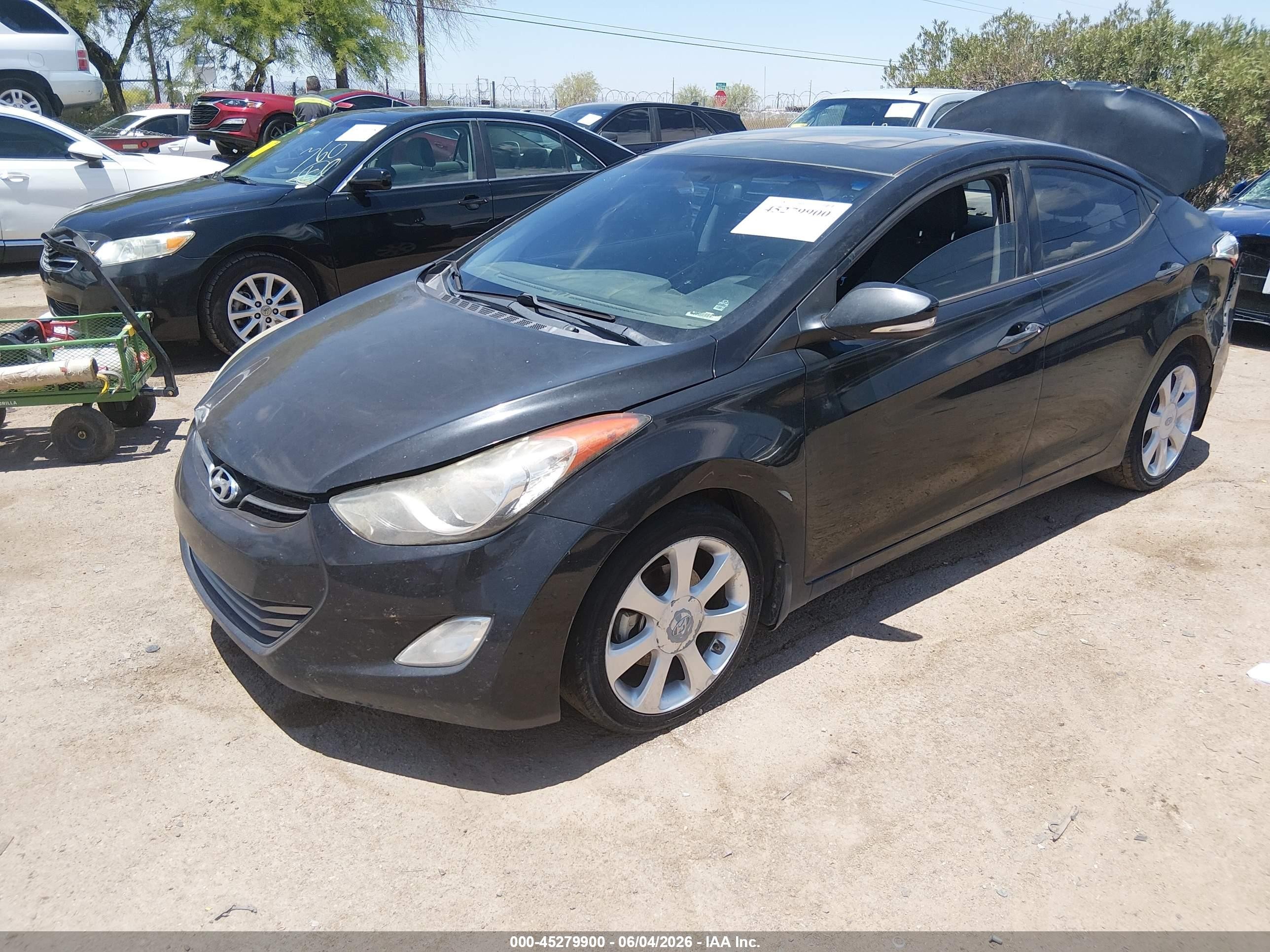 2013 Hyundai Elantra Limited Black vin: 5NPDH4AE1DH218856