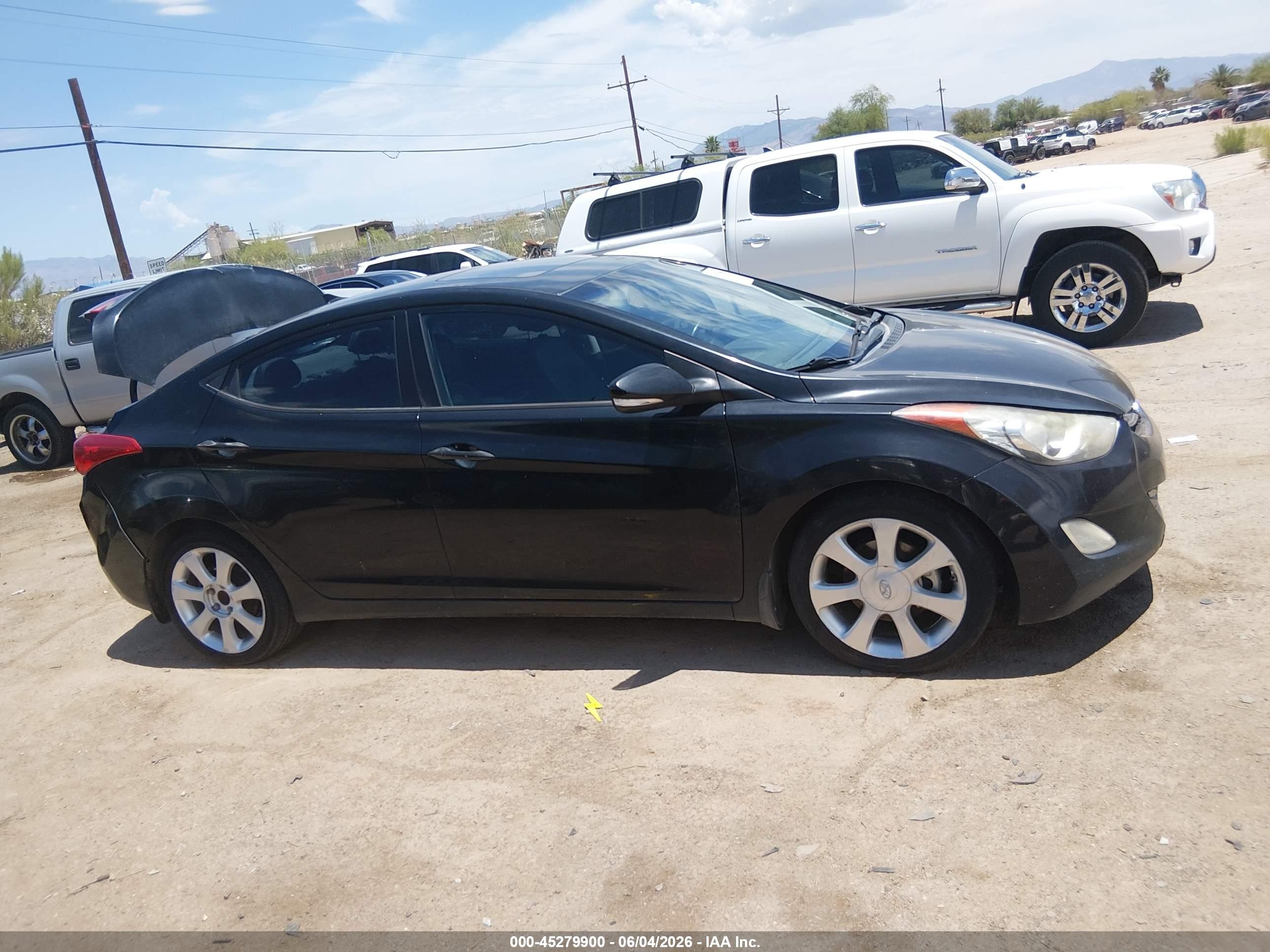 2013 Hyundai Elantra Limited Black vin: 5NPDH4AE1DH218856
