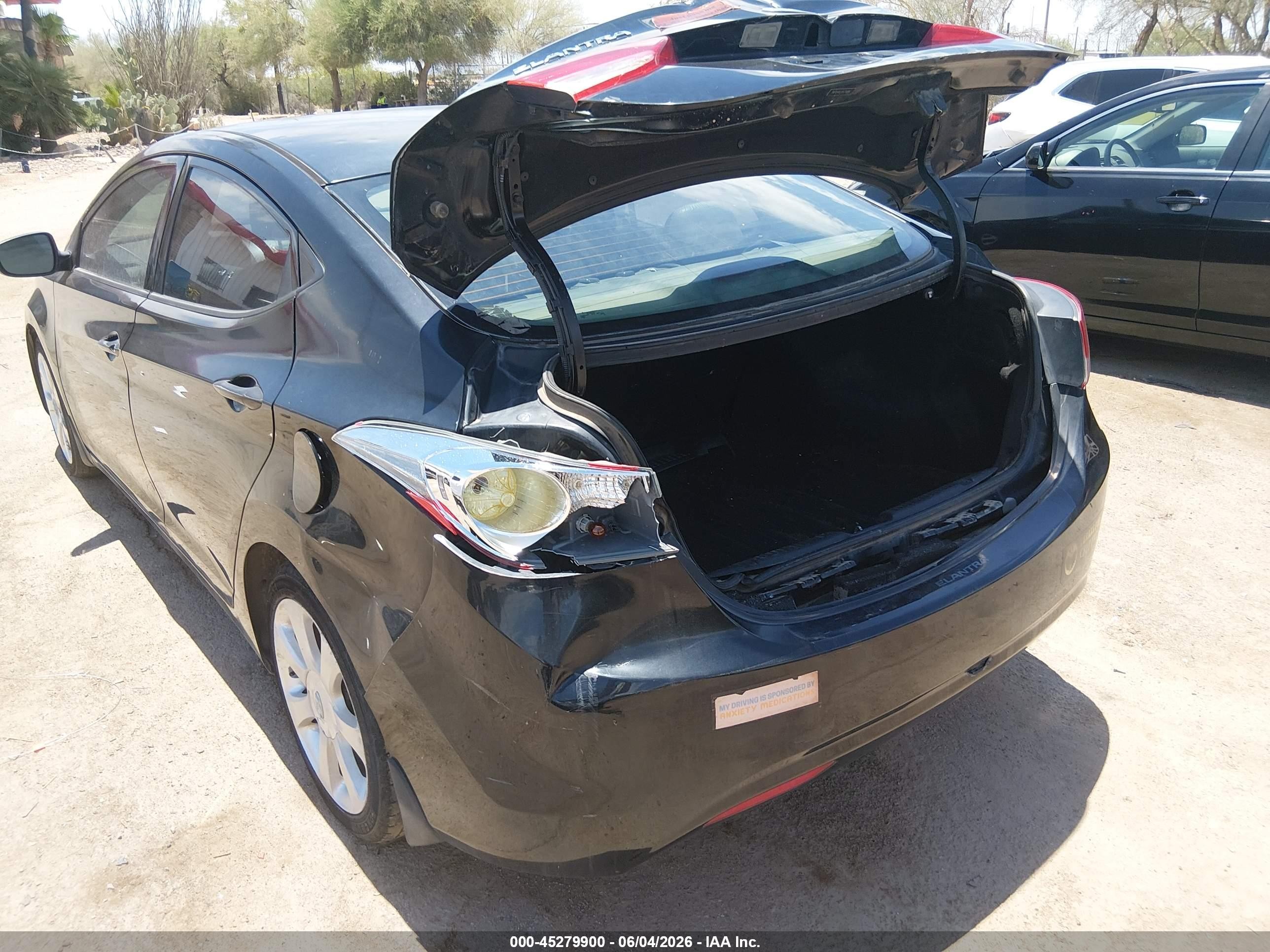 2013 Hyundai Elantra Limited Black vin: 5NPDH4AE1DH218856