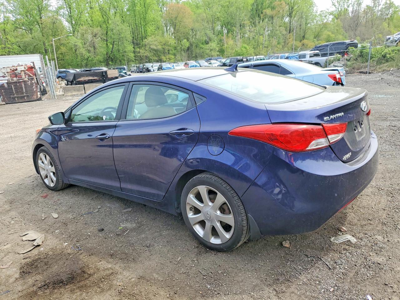 2013 Hyundai Elantra Limited Blue vin: 5NPDH4AE1DH226794