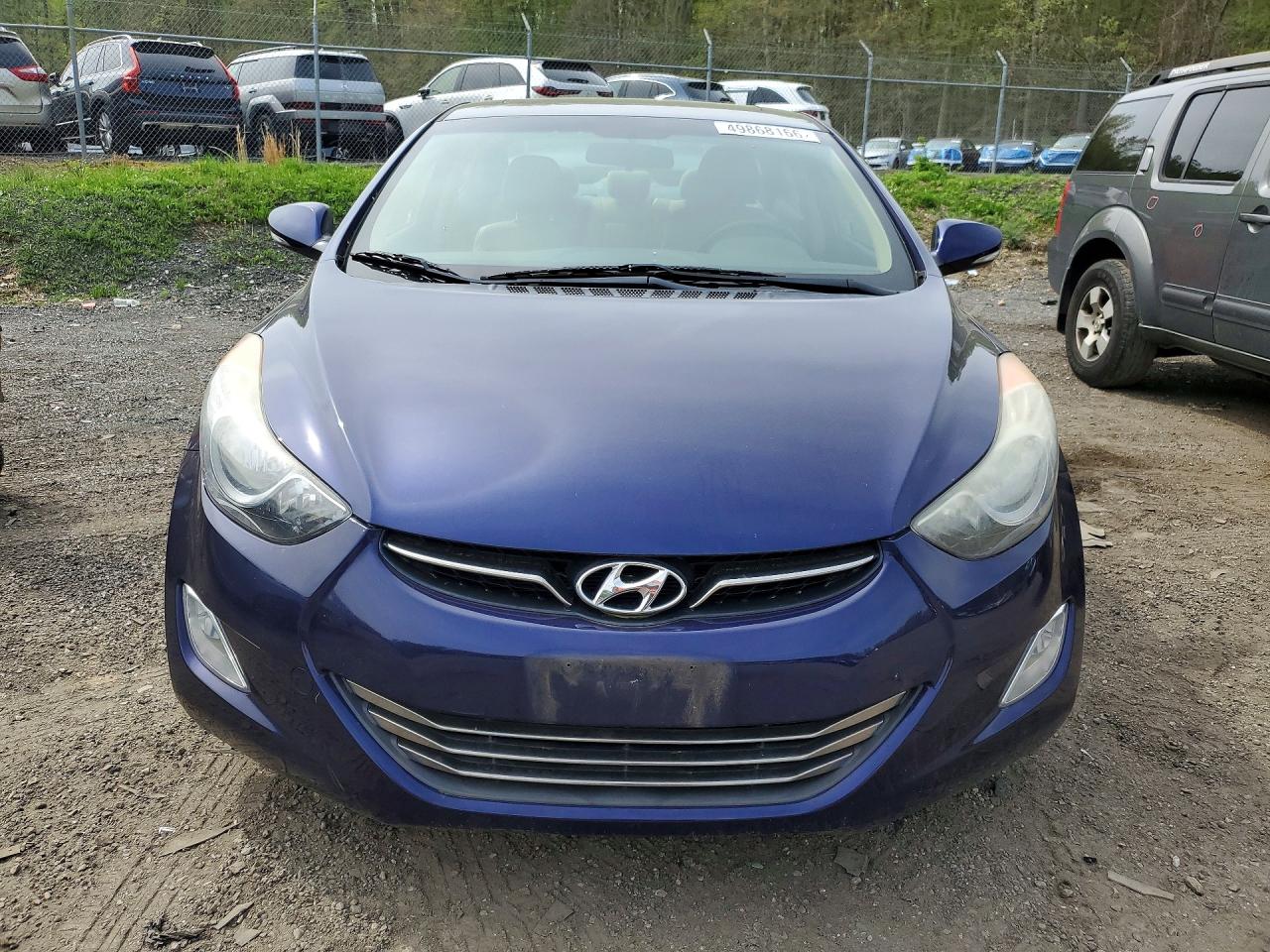 2013 Hyundai Elantra Limited Blue vin: 5NPDH4AE1DH226794